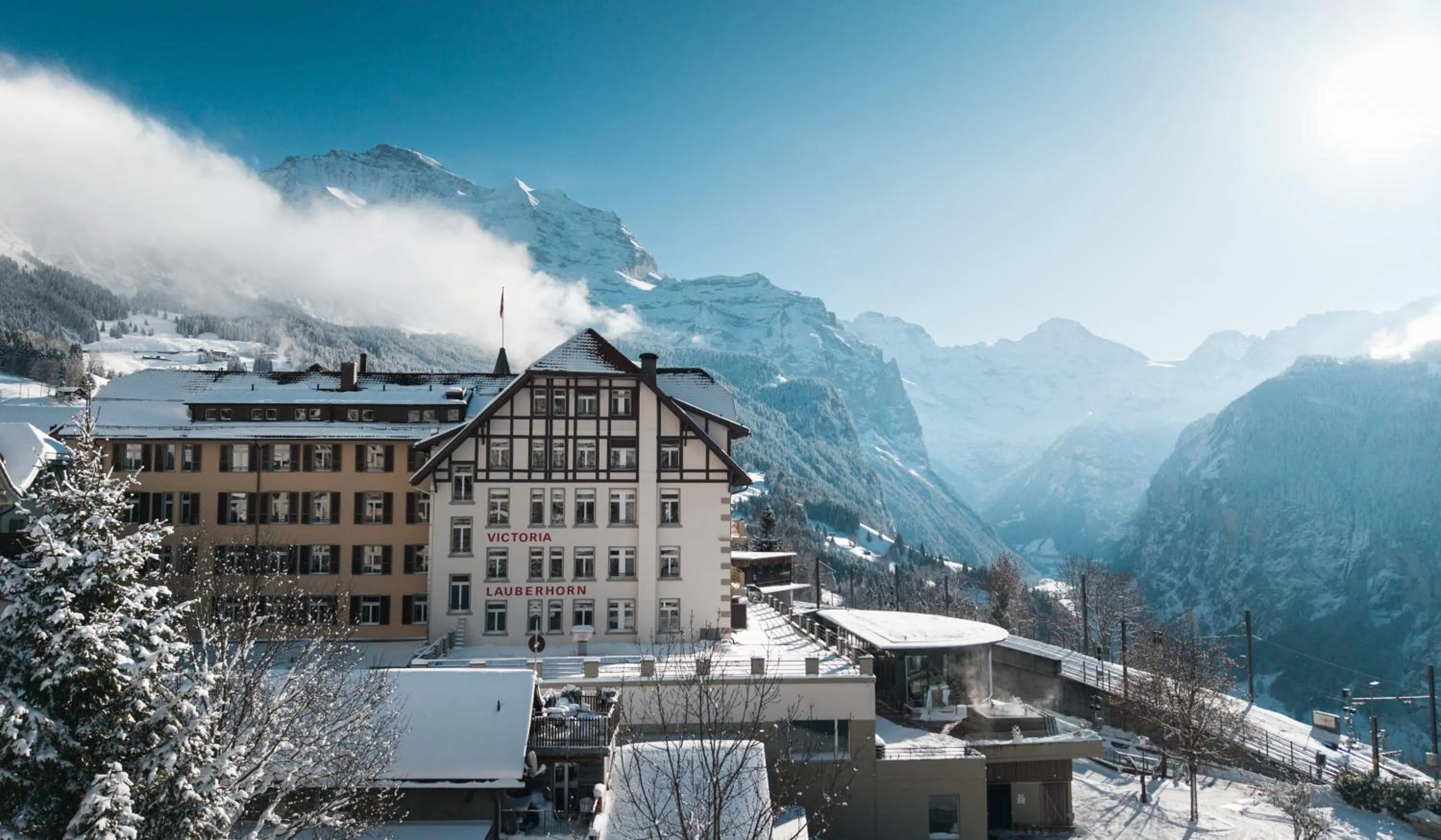 Property building in Hotel Victoria Lauberhorn Wengen, a Faern Collection Hotel