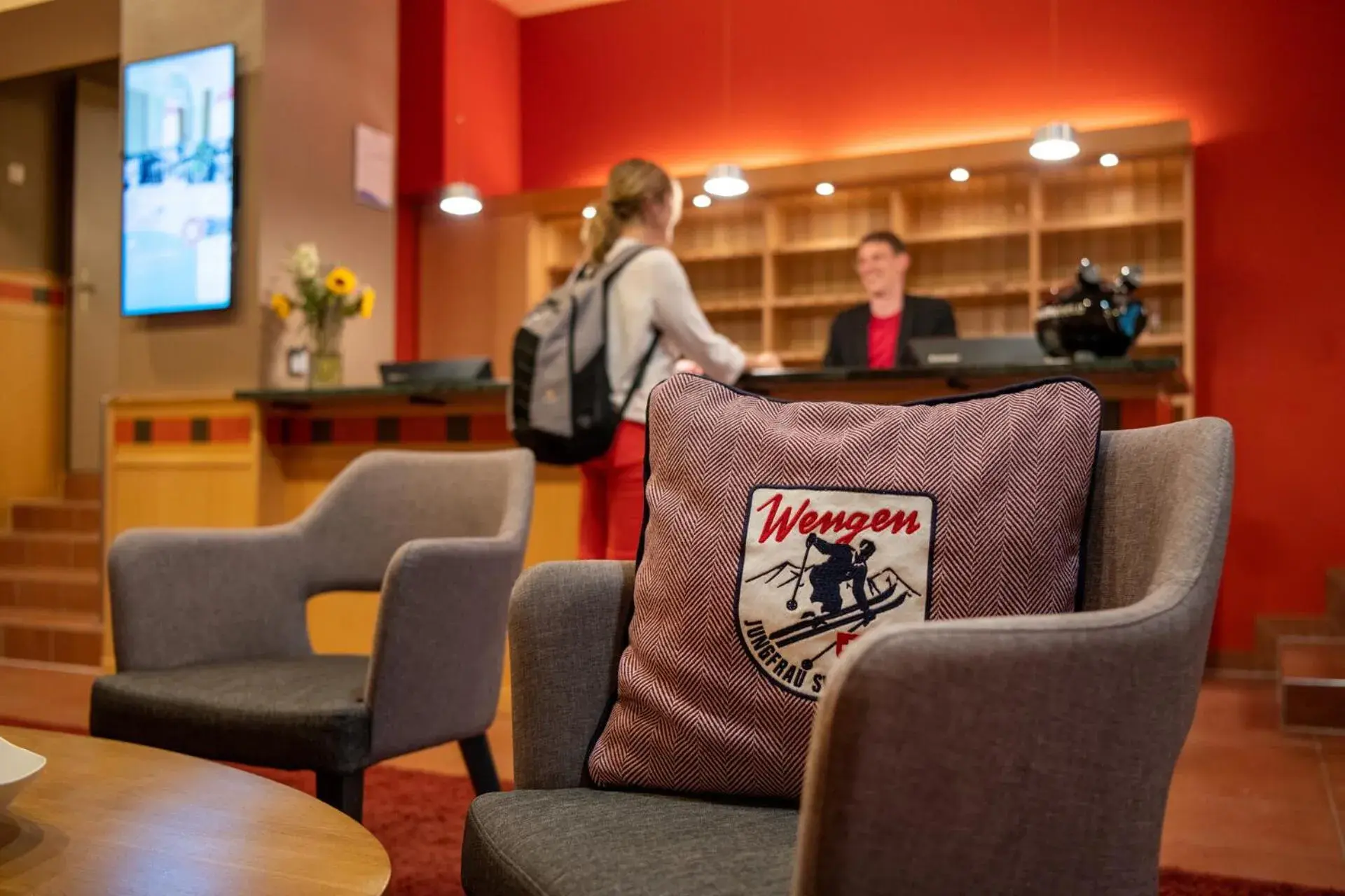Lobby or reception in Hotel Victoria Lauberhorn Wengen, a Faern Collection Hotel Lobby or reception in Hotel Victoria Lauberhorn Wengen, a Faern Collection Hotel