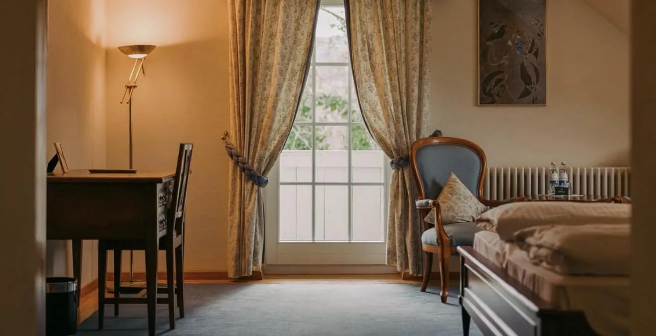 Bedroom, Bed in Hotel Mühle