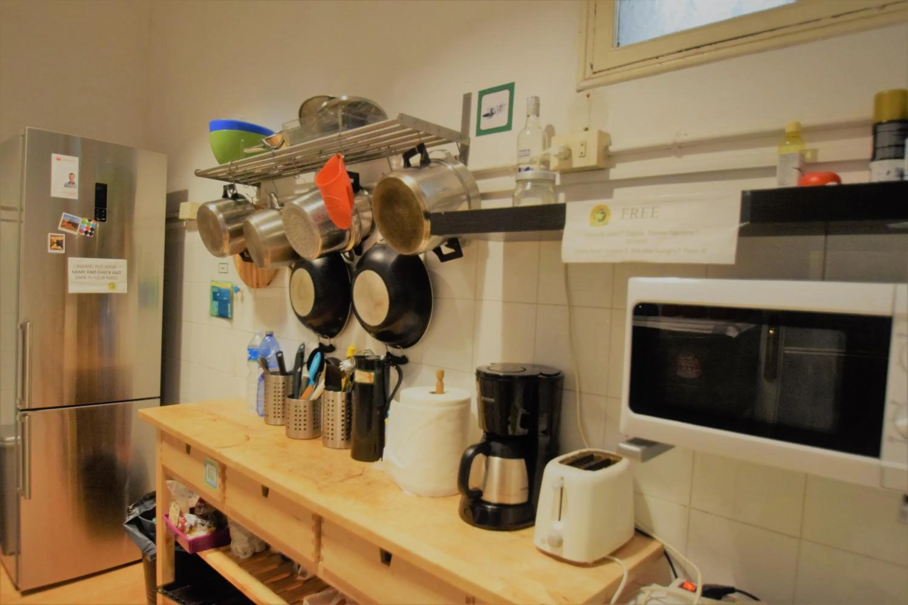 Kitchen or kitchenette in Fabrizzios Terrace Hostel