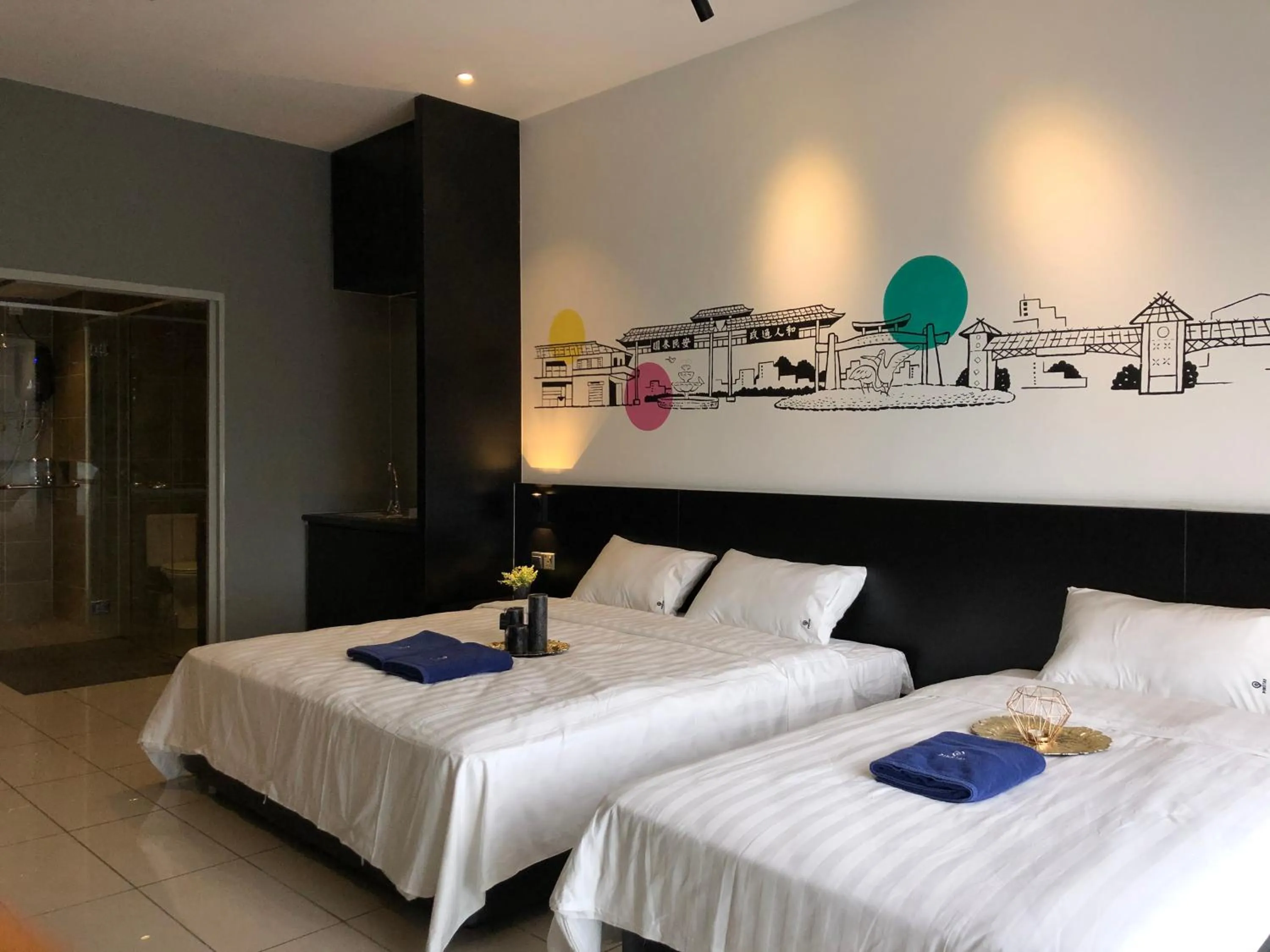 Bed in Aeropod Suites by Calvin