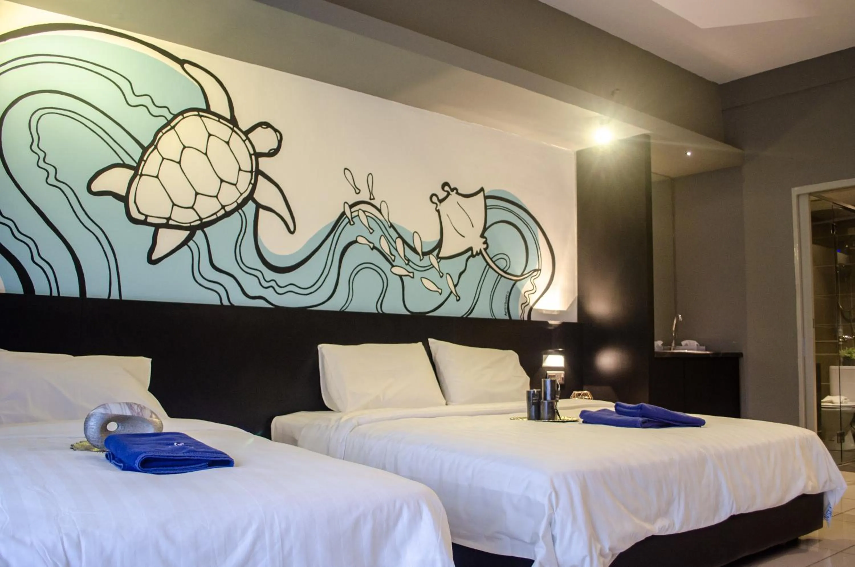 Bed in Aeropod Suites by Calvin