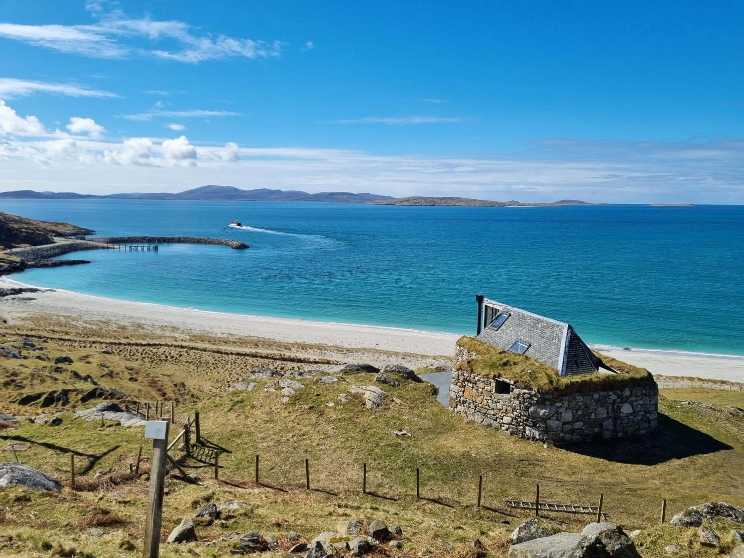 Natural landscape in Brae Lea House, Lochboisdale, South Uist. Outer Hebrides