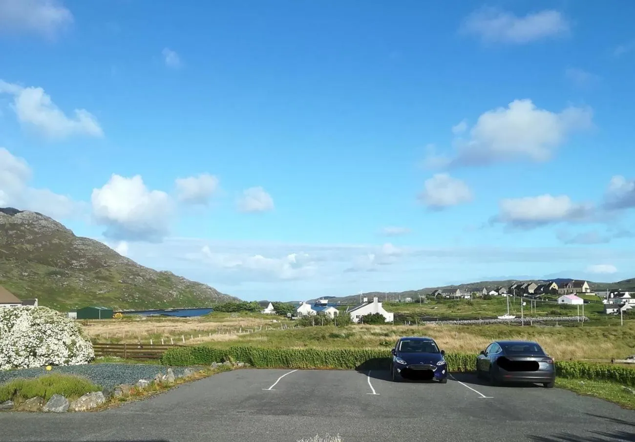 Parking in Brae Lea House, Lochboisdale, South Uist. Outer Hebrides
