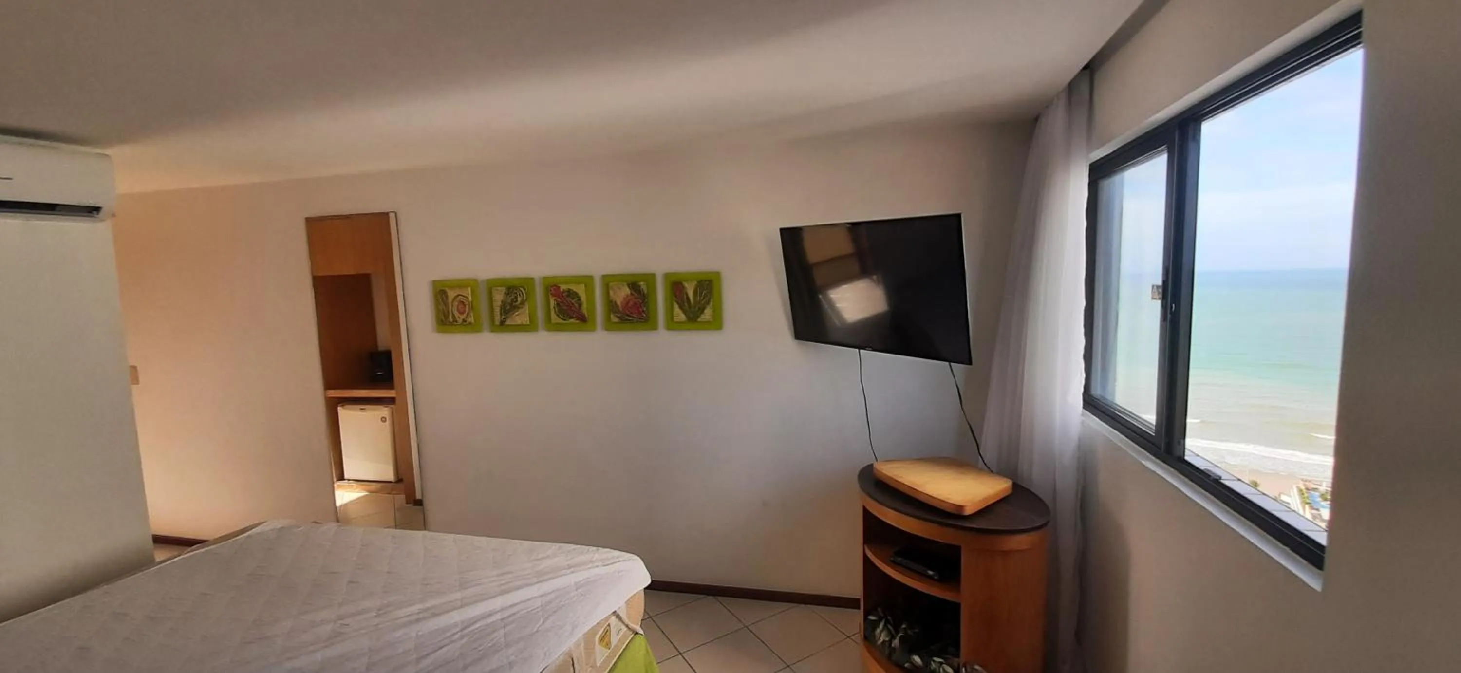 TV and multimedia, Bed in Natal Plaza requinte, conforto e vista para o mar