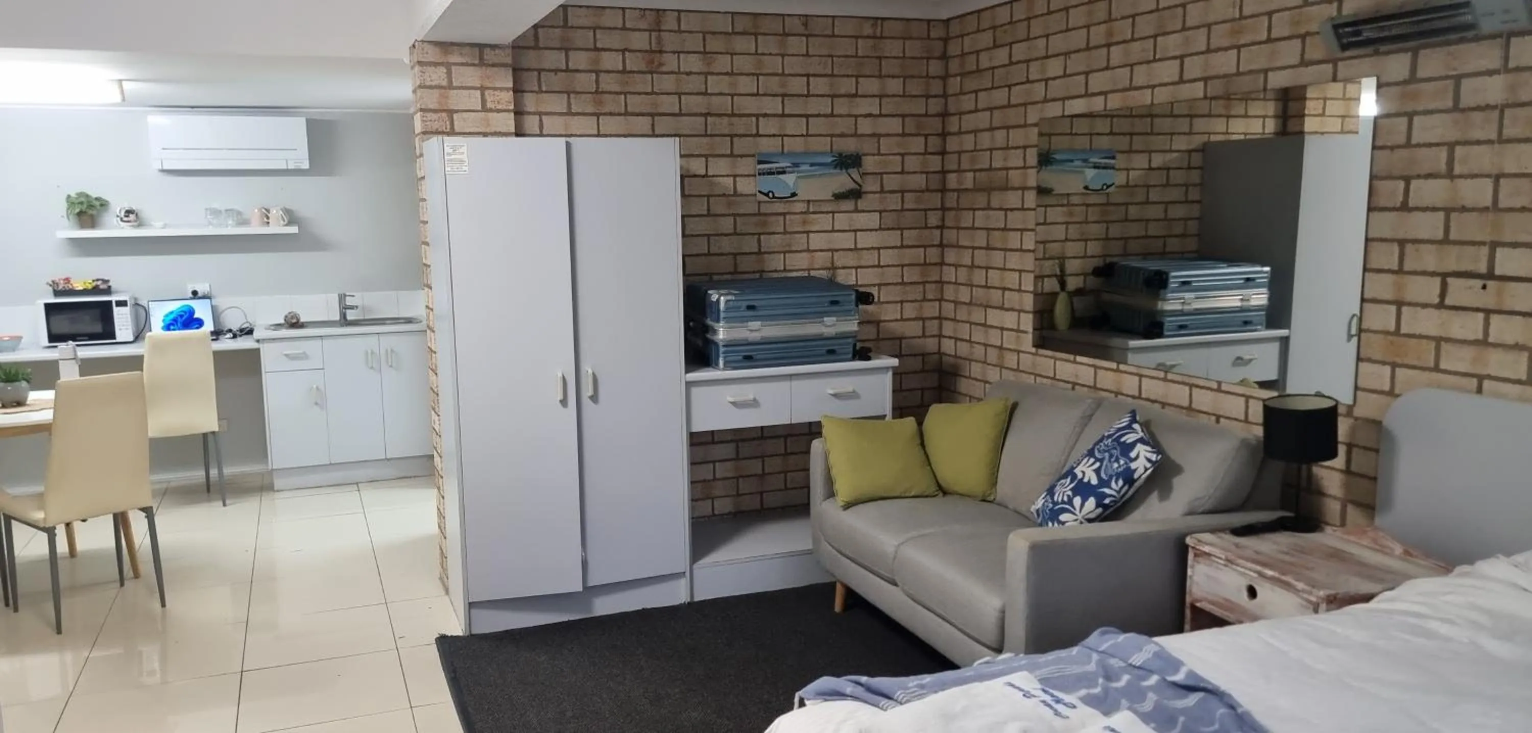 Living room in Ocean Parade Motel