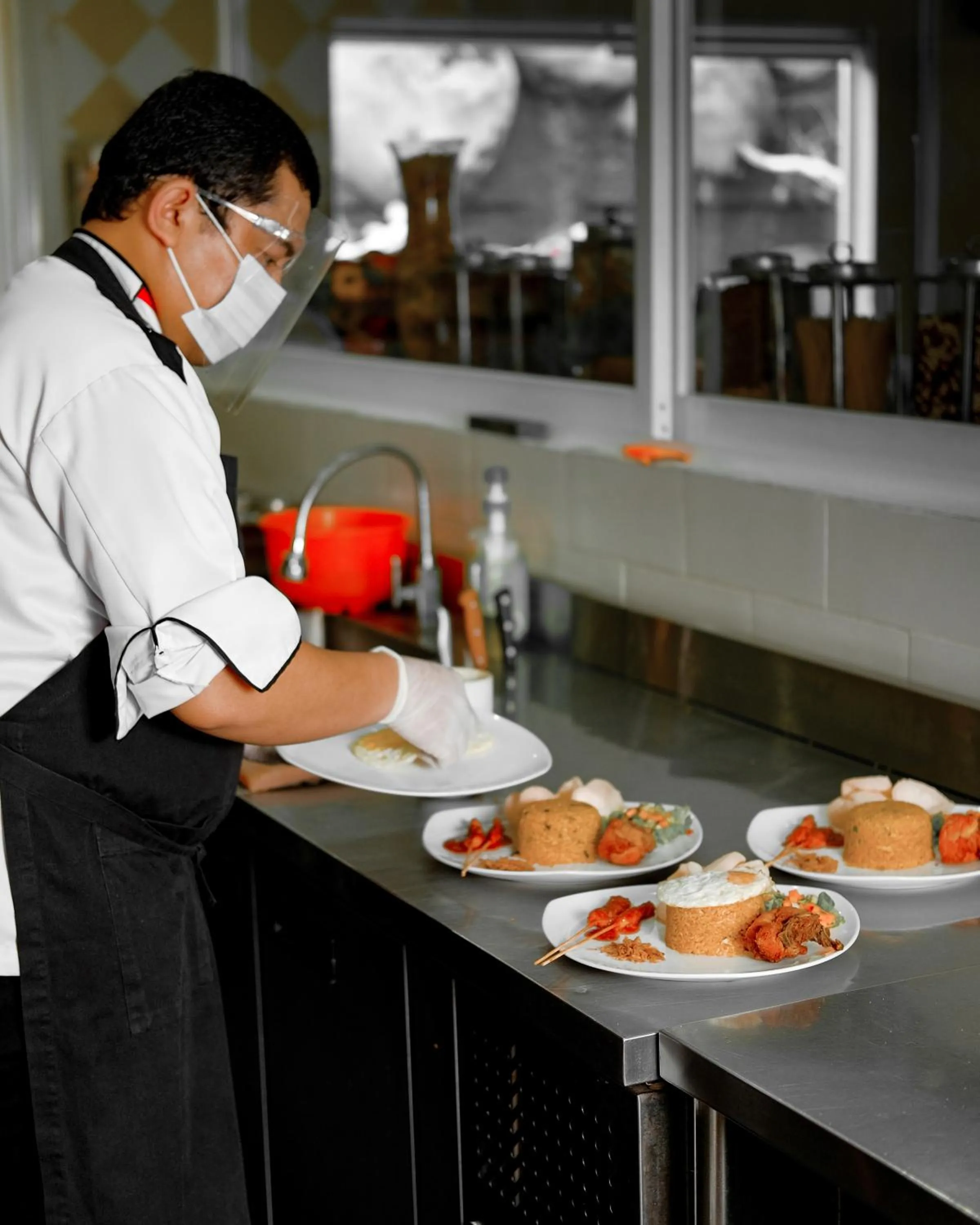Communal kitchen in Oxville Hotel