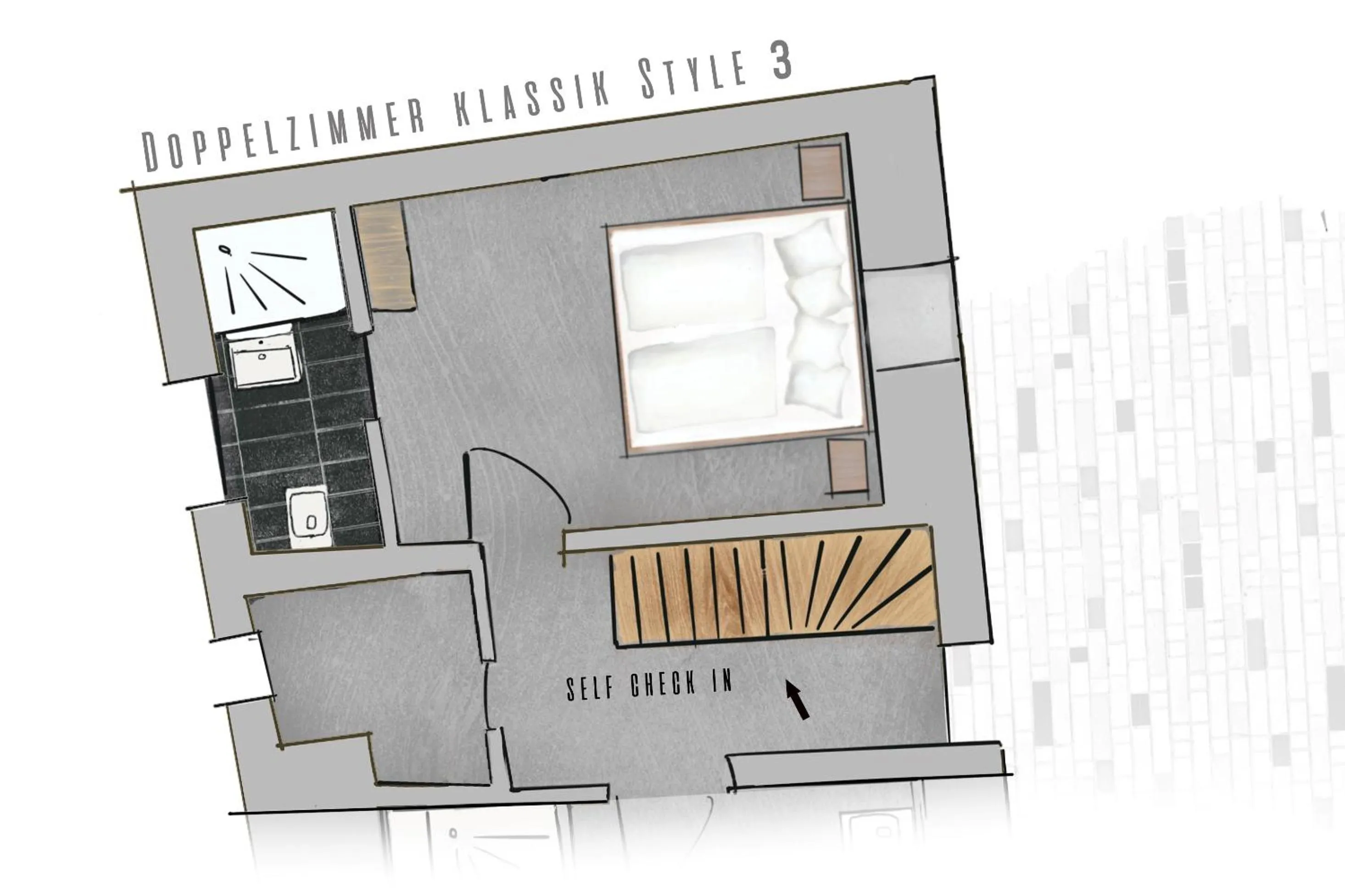 Floor plan in H+M Boarding Houses
