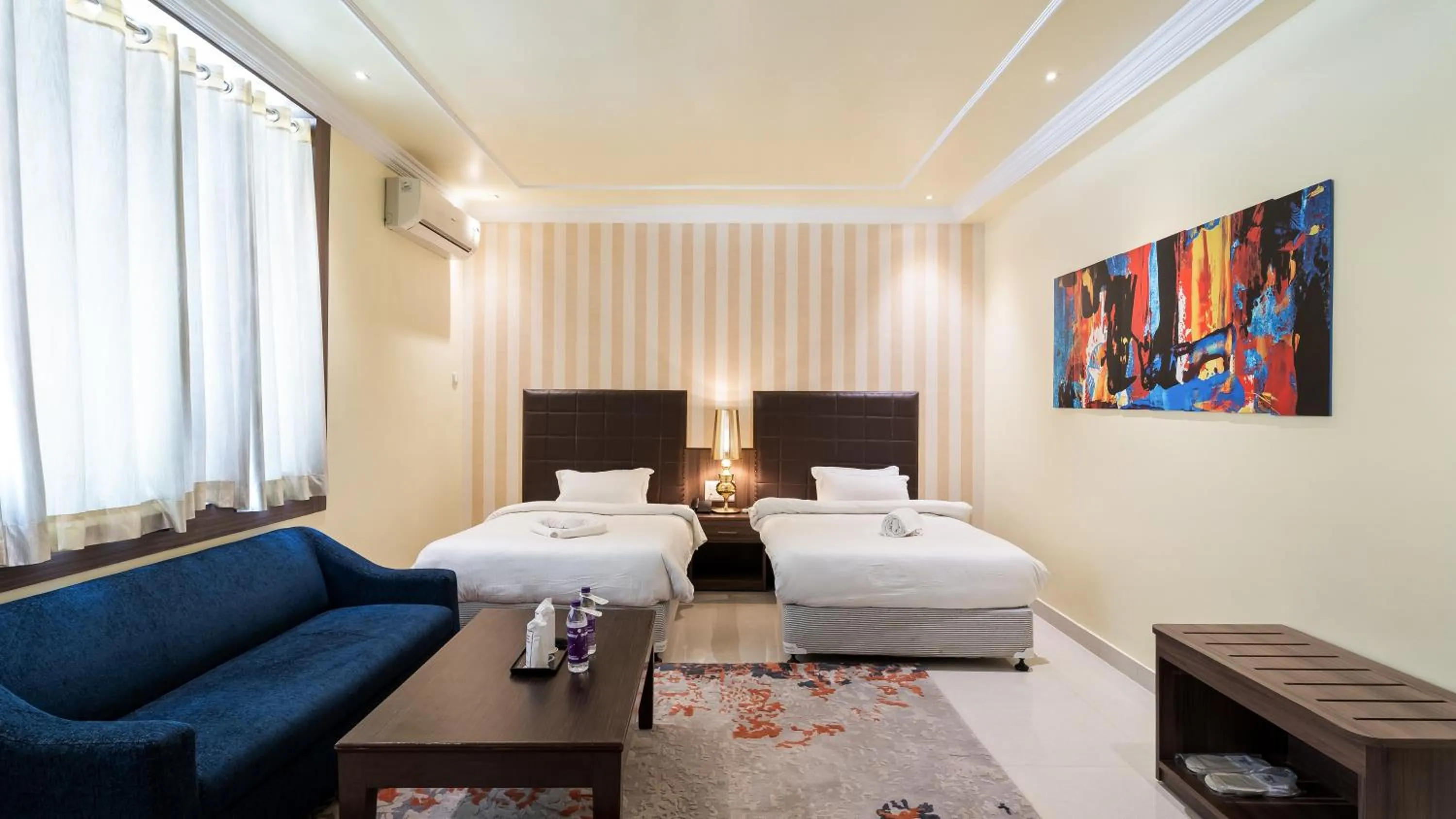 Bed in Niranjana Hotel Bodhgaya