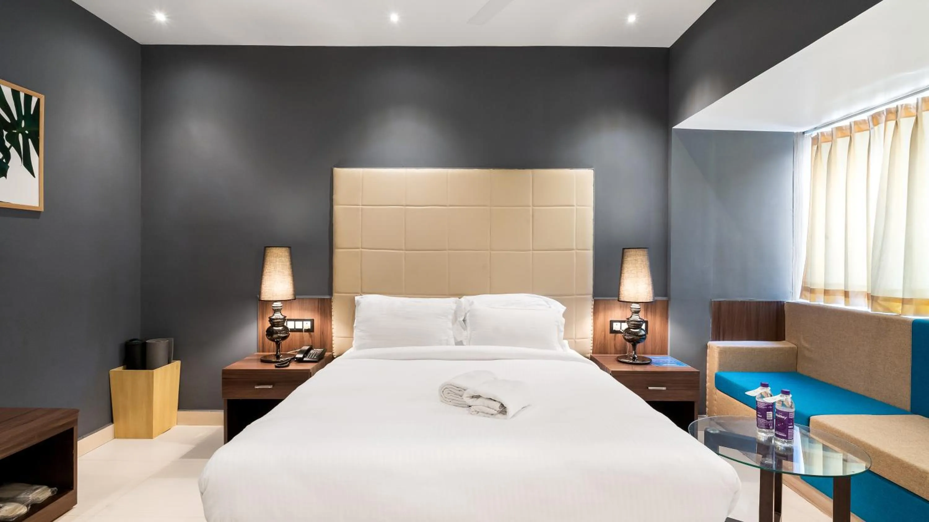 Photo of the whole room, Bed in Niranjana Hotel Bodhgaya