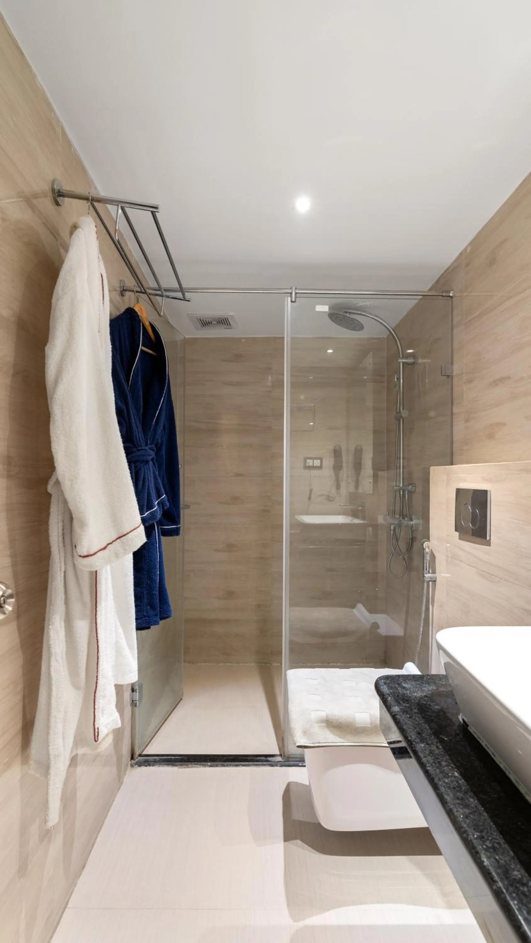 Bathroom in Niranjana Hotel Bodhgaya