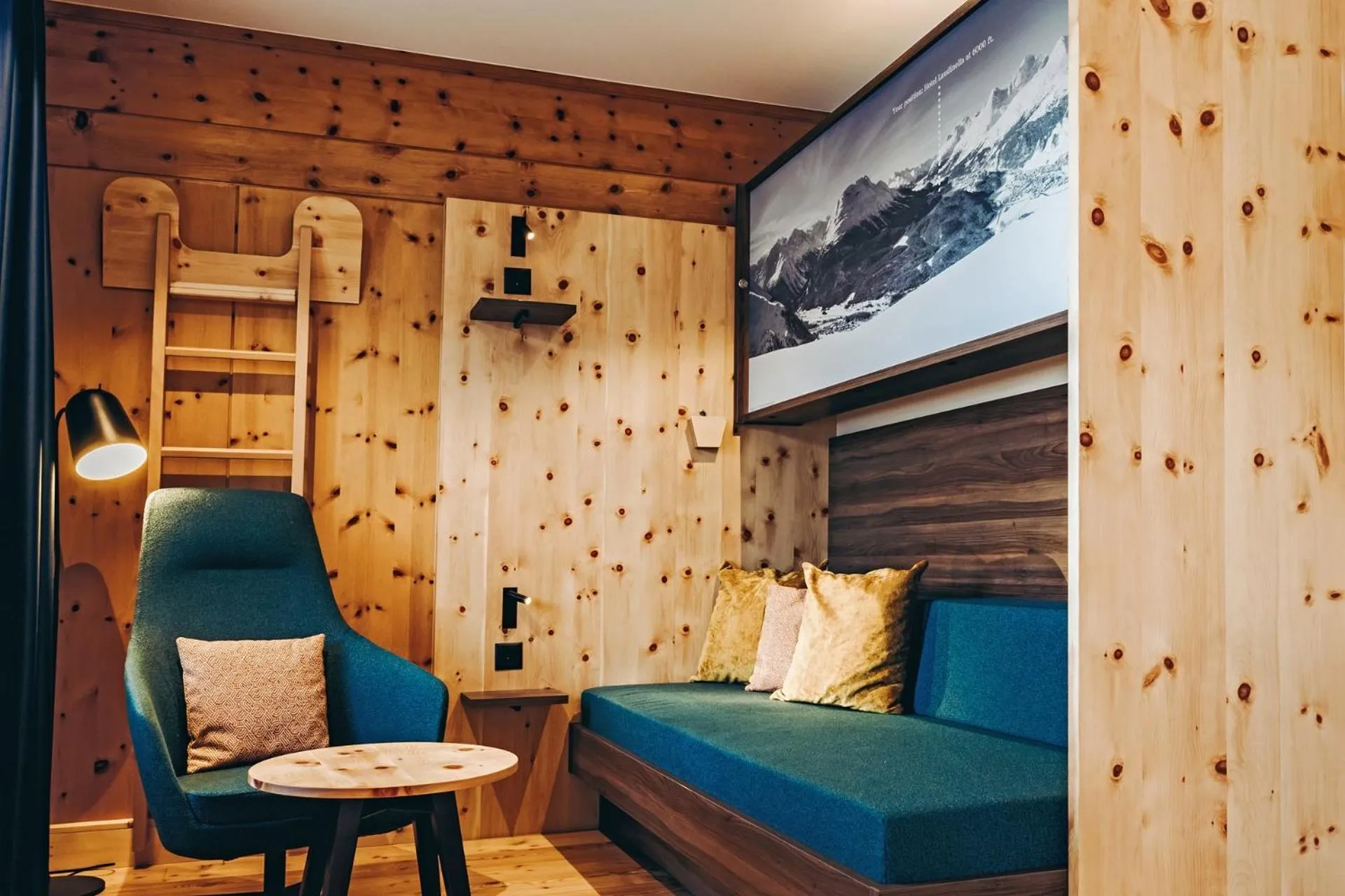 Seating area in Hotel Laudinella