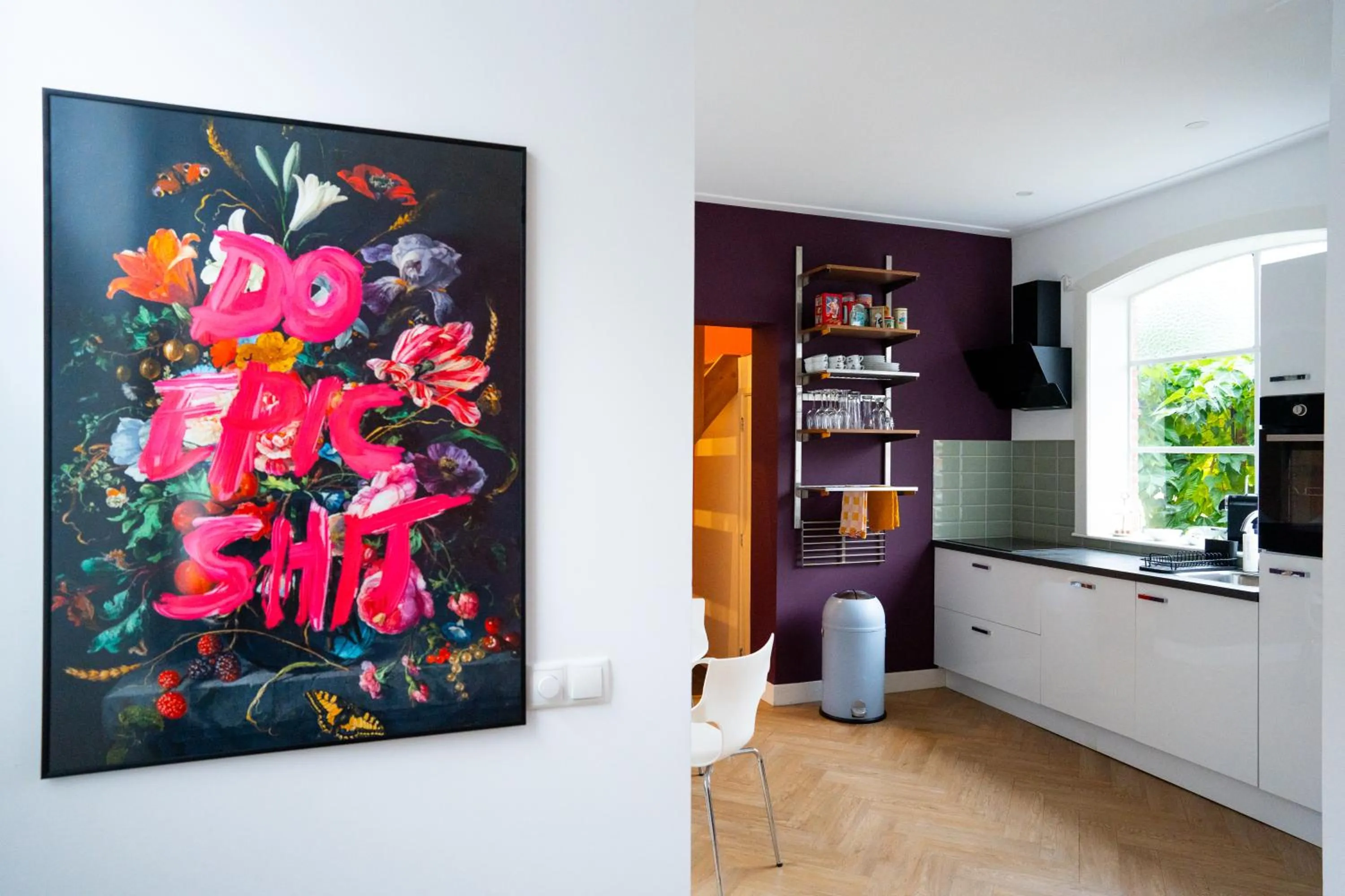 Kitchen or kitchenette in Boetiekhotel Villa Wanrooy