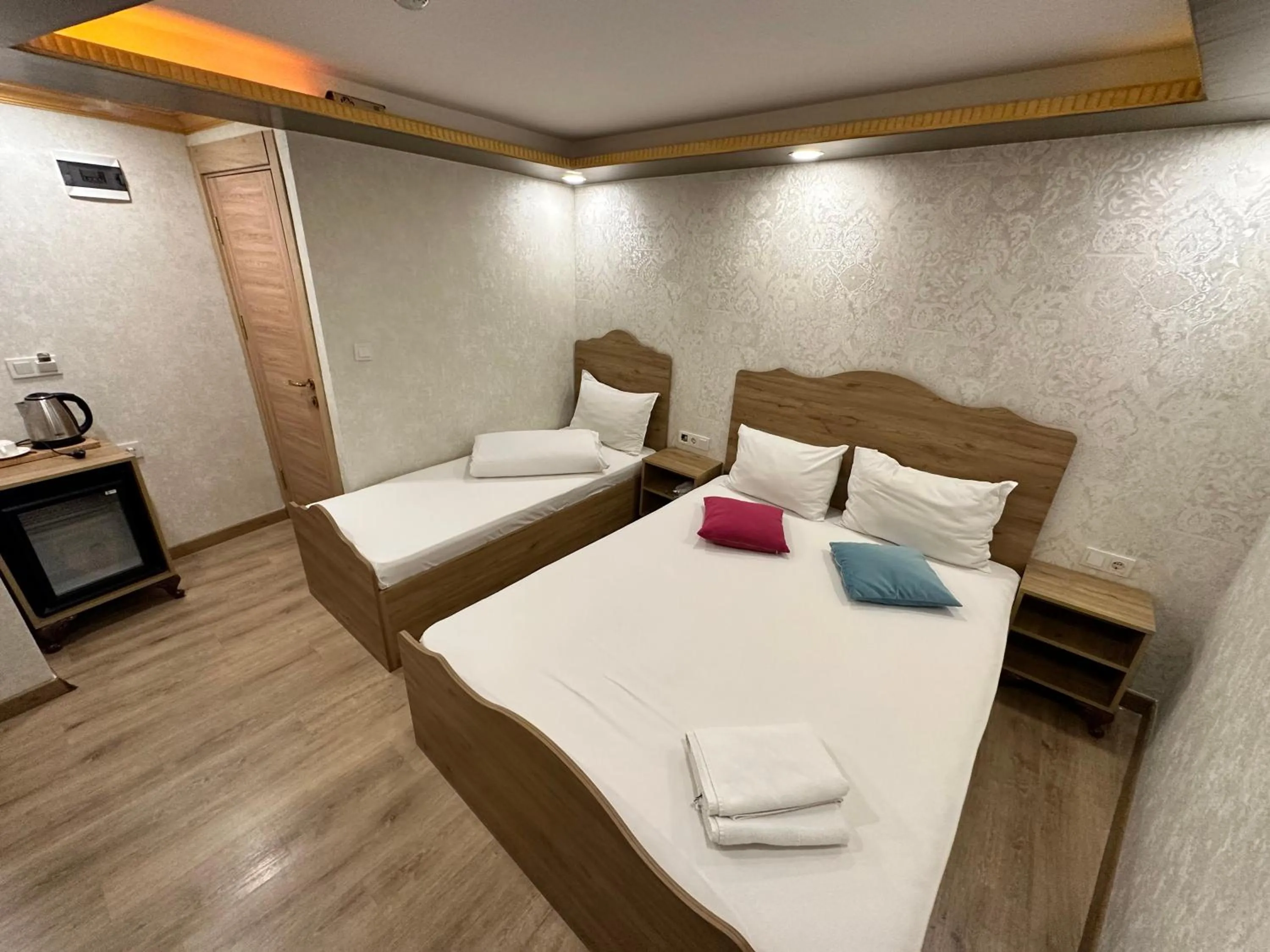 Bed in Golden Sail Hotel Old City