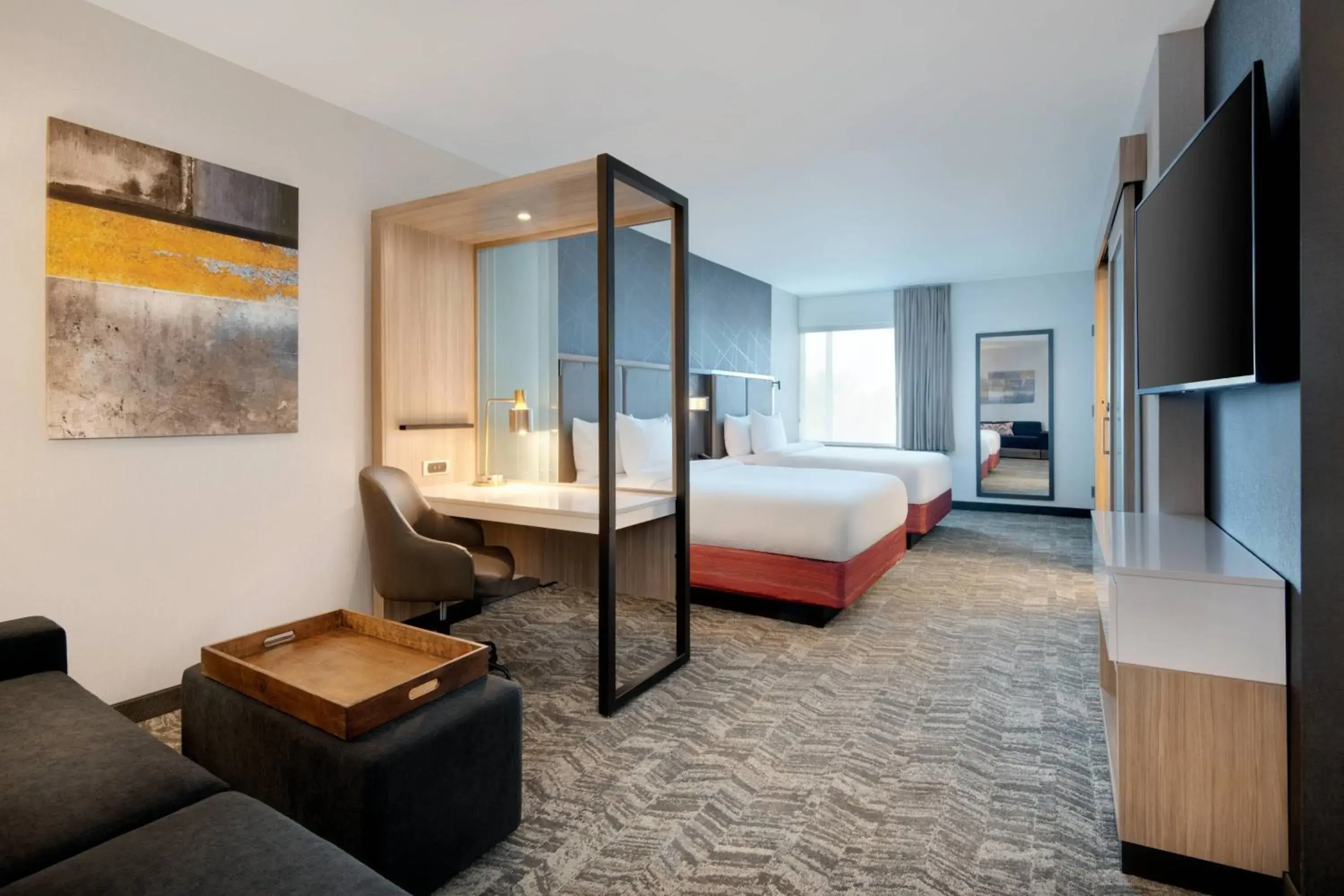 Photo of the whole room, Bed in SpringHill Suites by Marriott Indianapolis Keystone