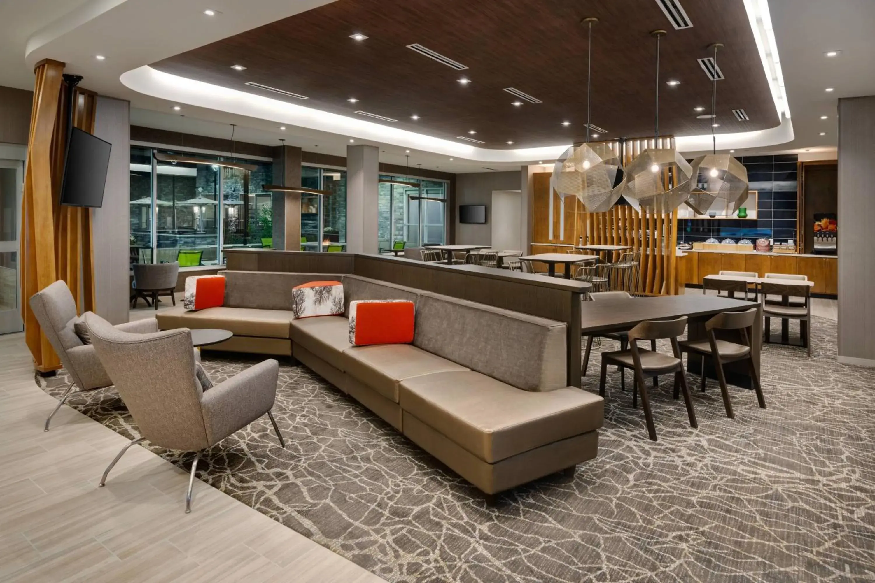 Lobby or reception, Lounge/Bar in SpringHill Suites by Marriott Indianapolis Keystone