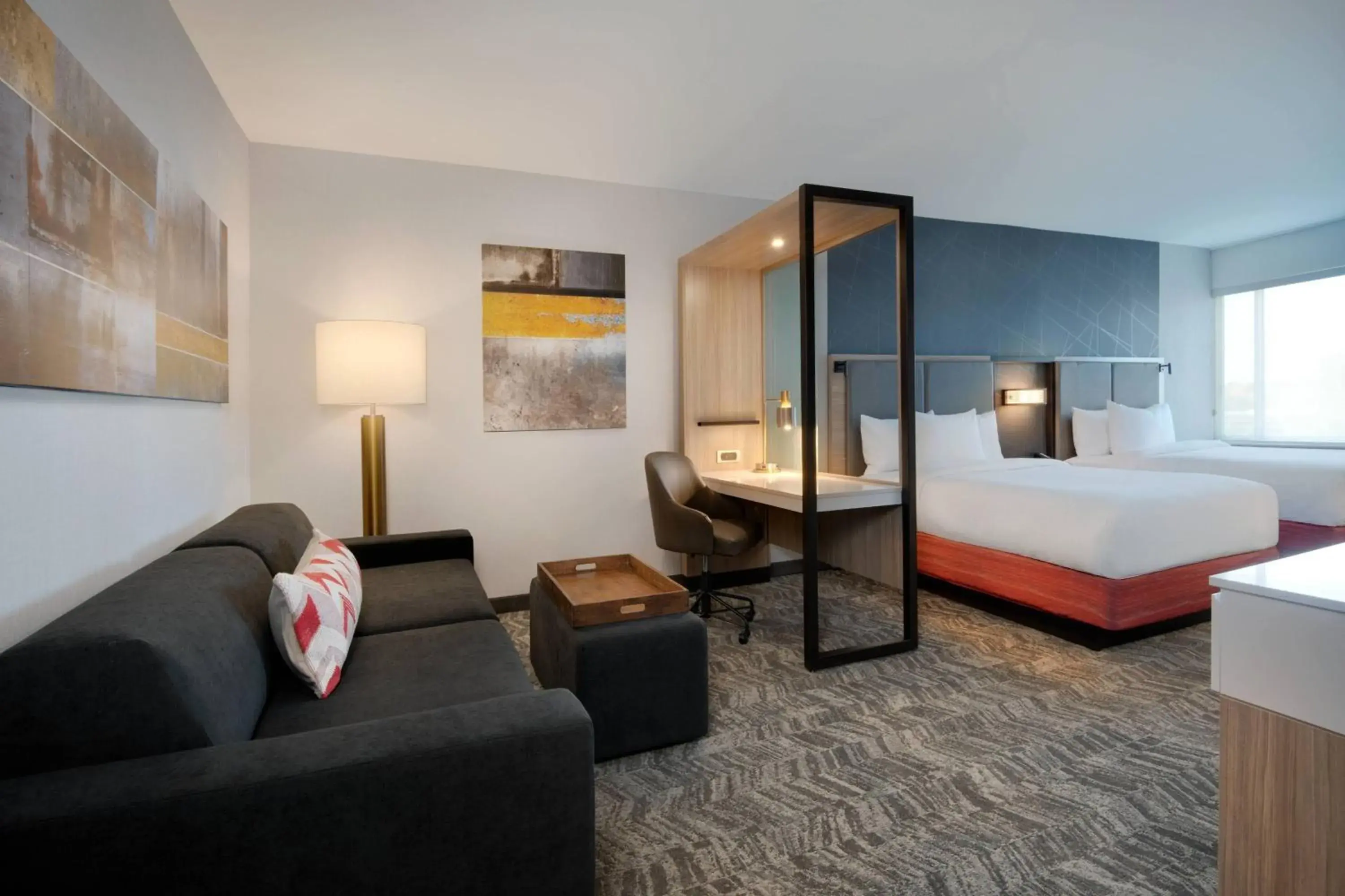 Photo of the whole room, Bed in SpringHill Suites by Marriott Indianapolis Keystone