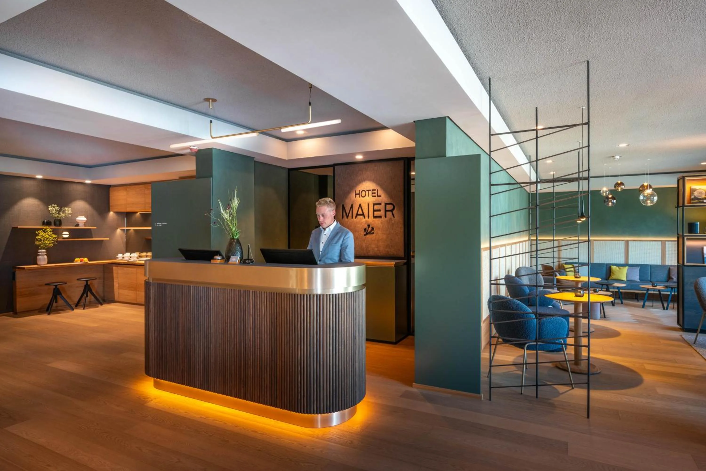 Lobby or reception in Hotel Maier