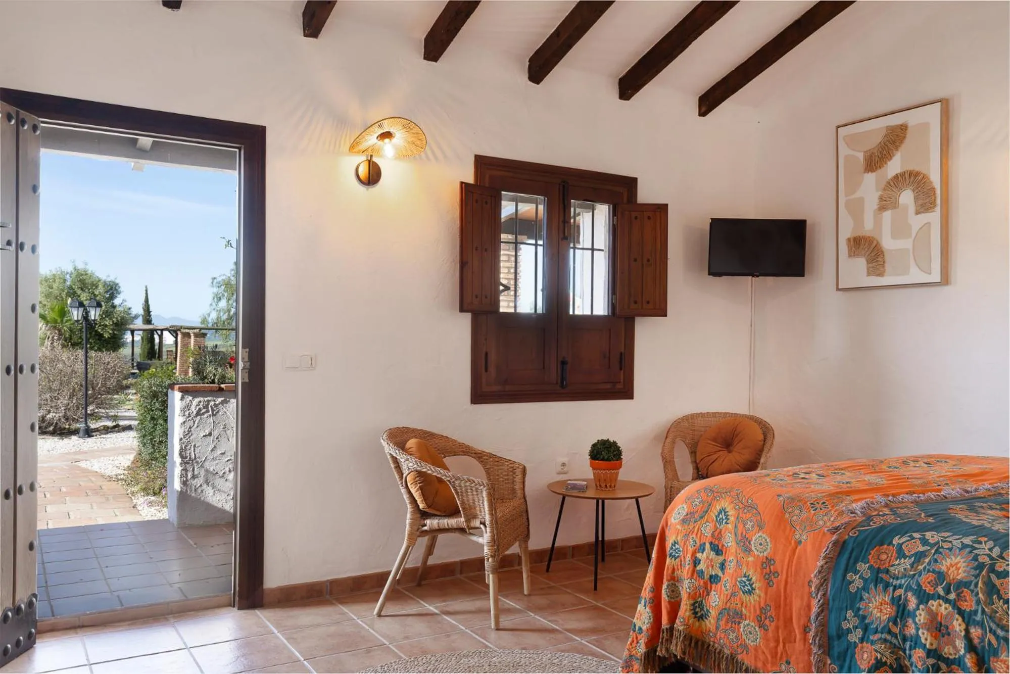 TV and multimedia, Bed in Boutique B&B Cortijo Valverde Álora