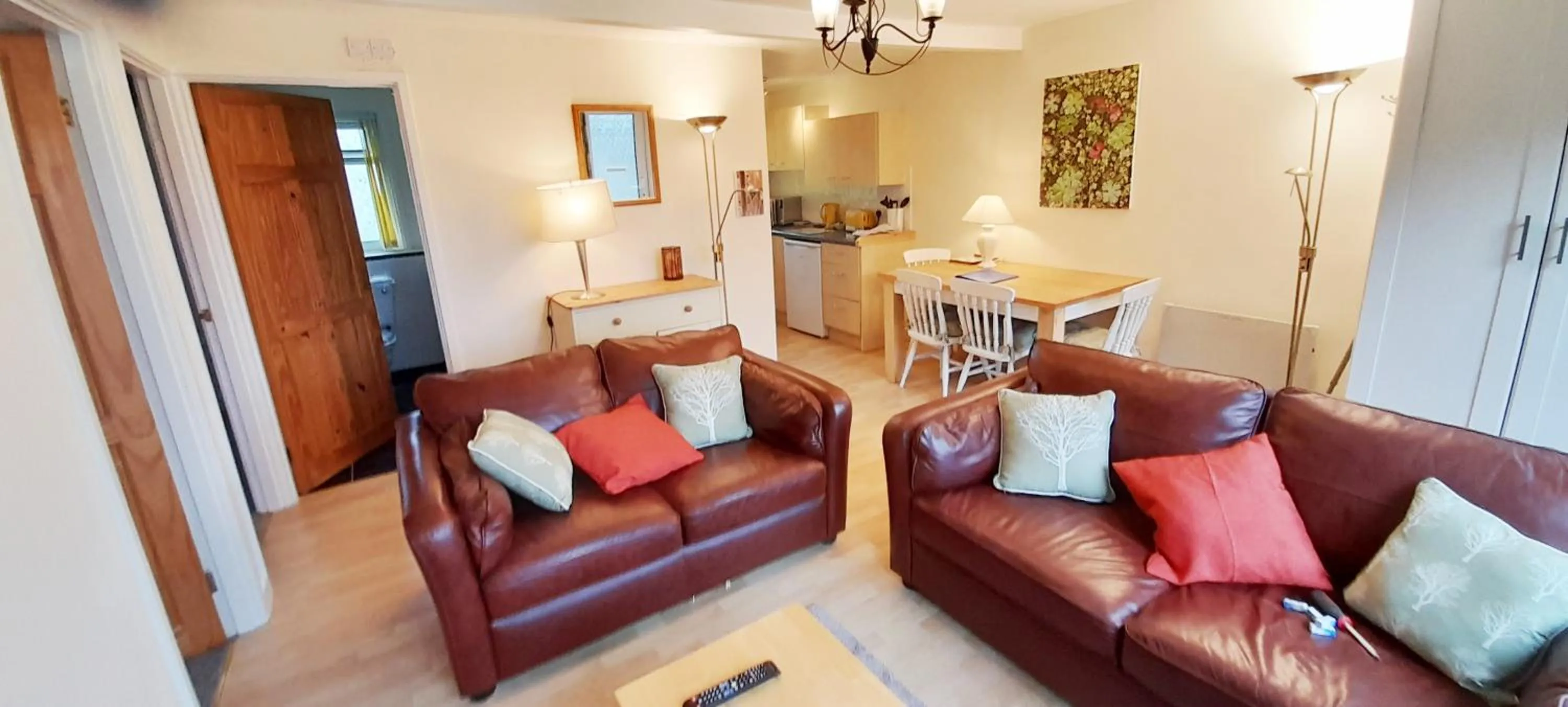 Living room in Sheena's Dartmouth Chalets