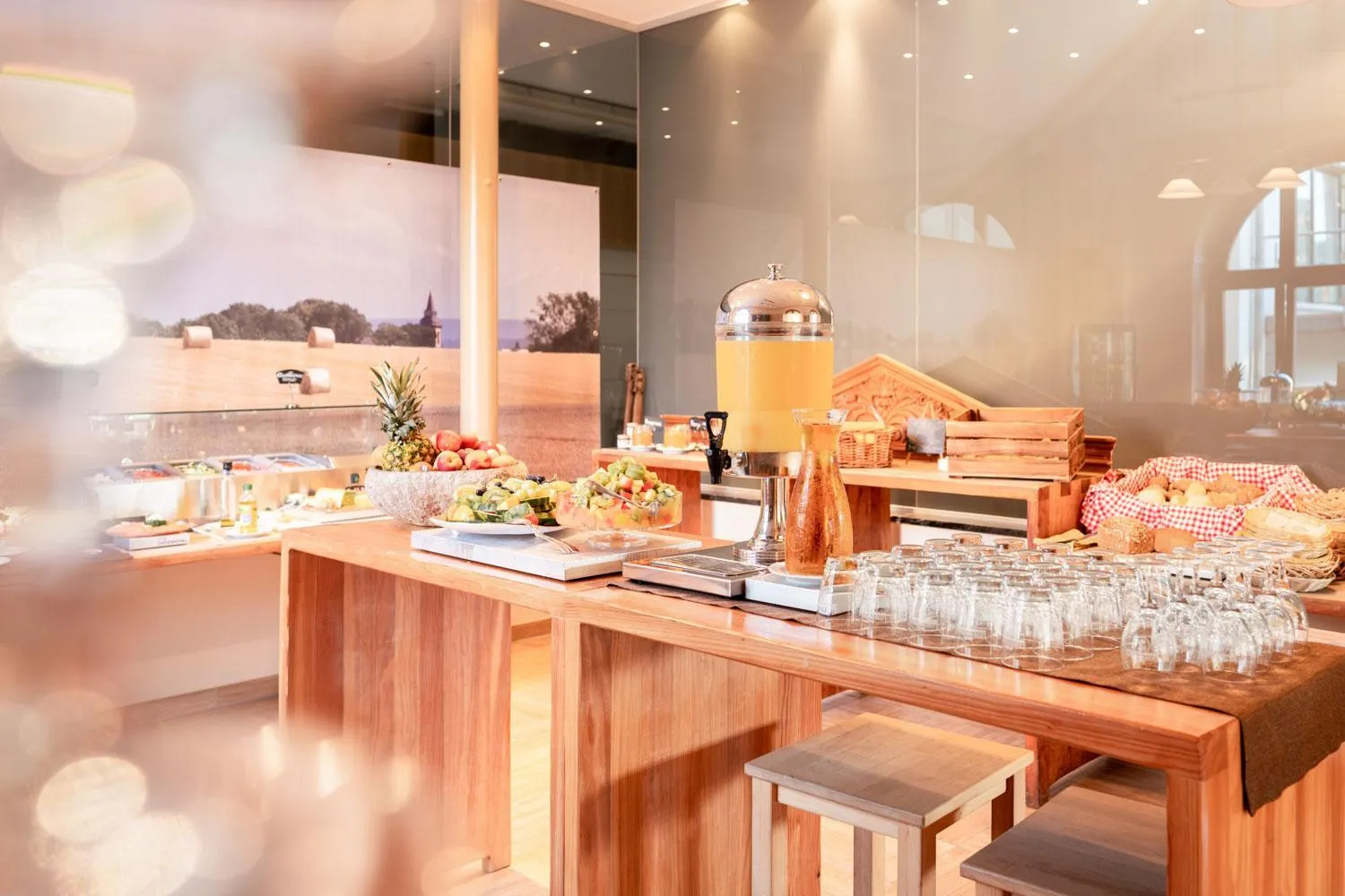 Buffet breakfast in Manufaktur Boutique Hotel