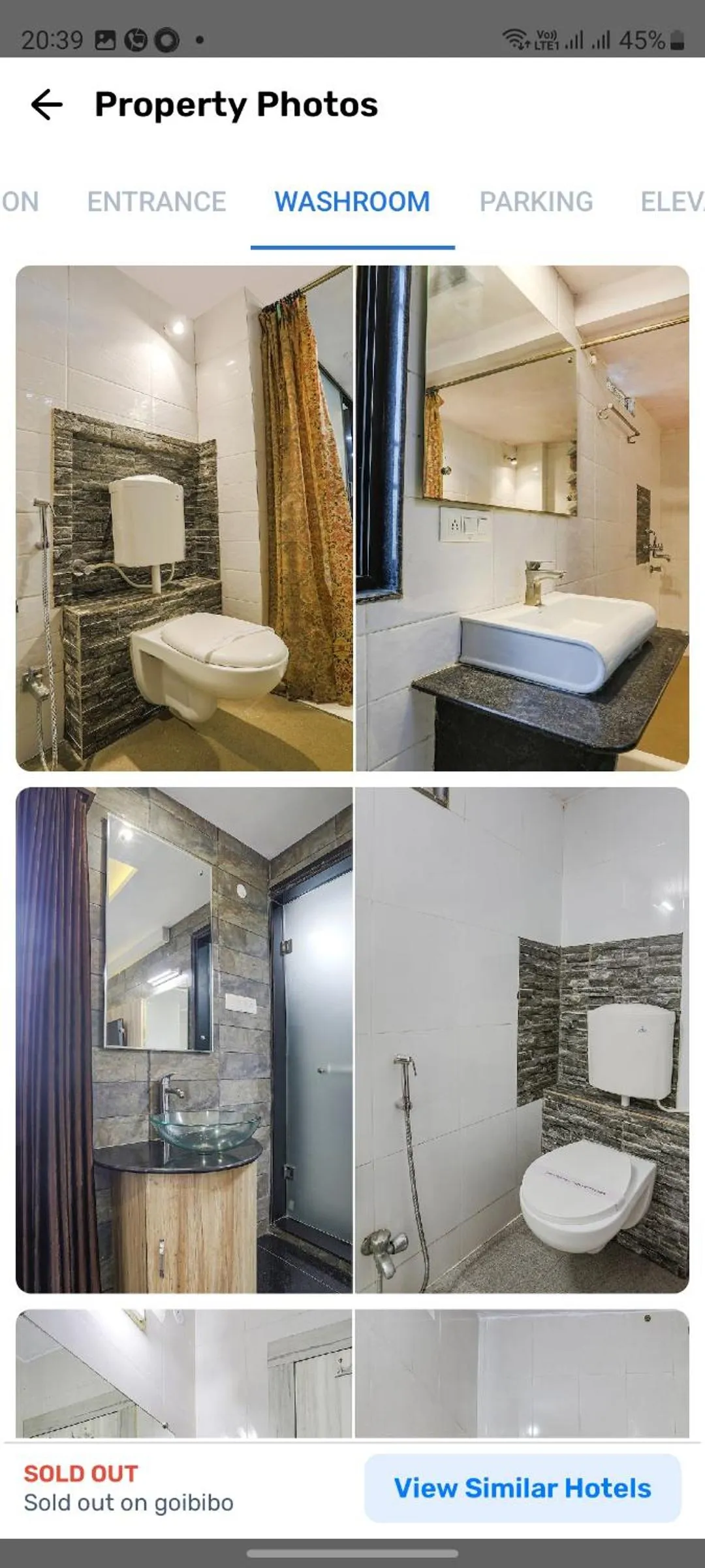 Bathroom in hotel sonali regency