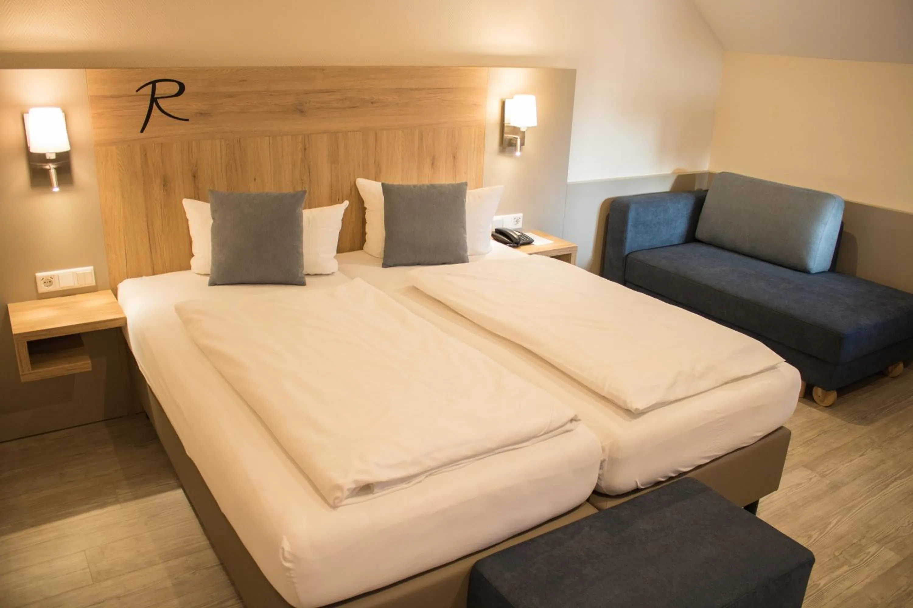 Bed in Hotel Rosenbusch