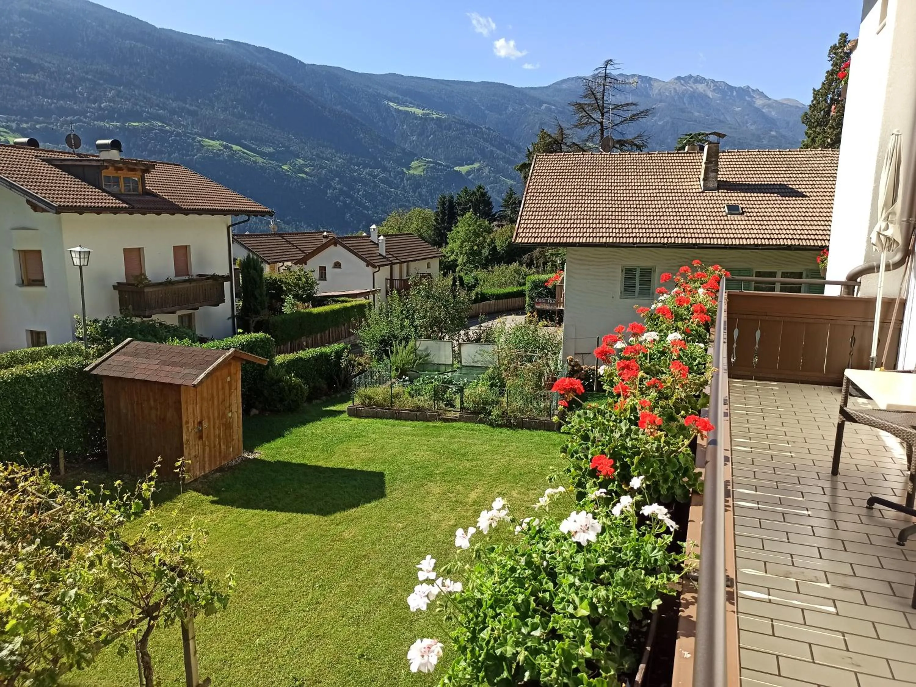 Garden view in Appartements Lenzenhof