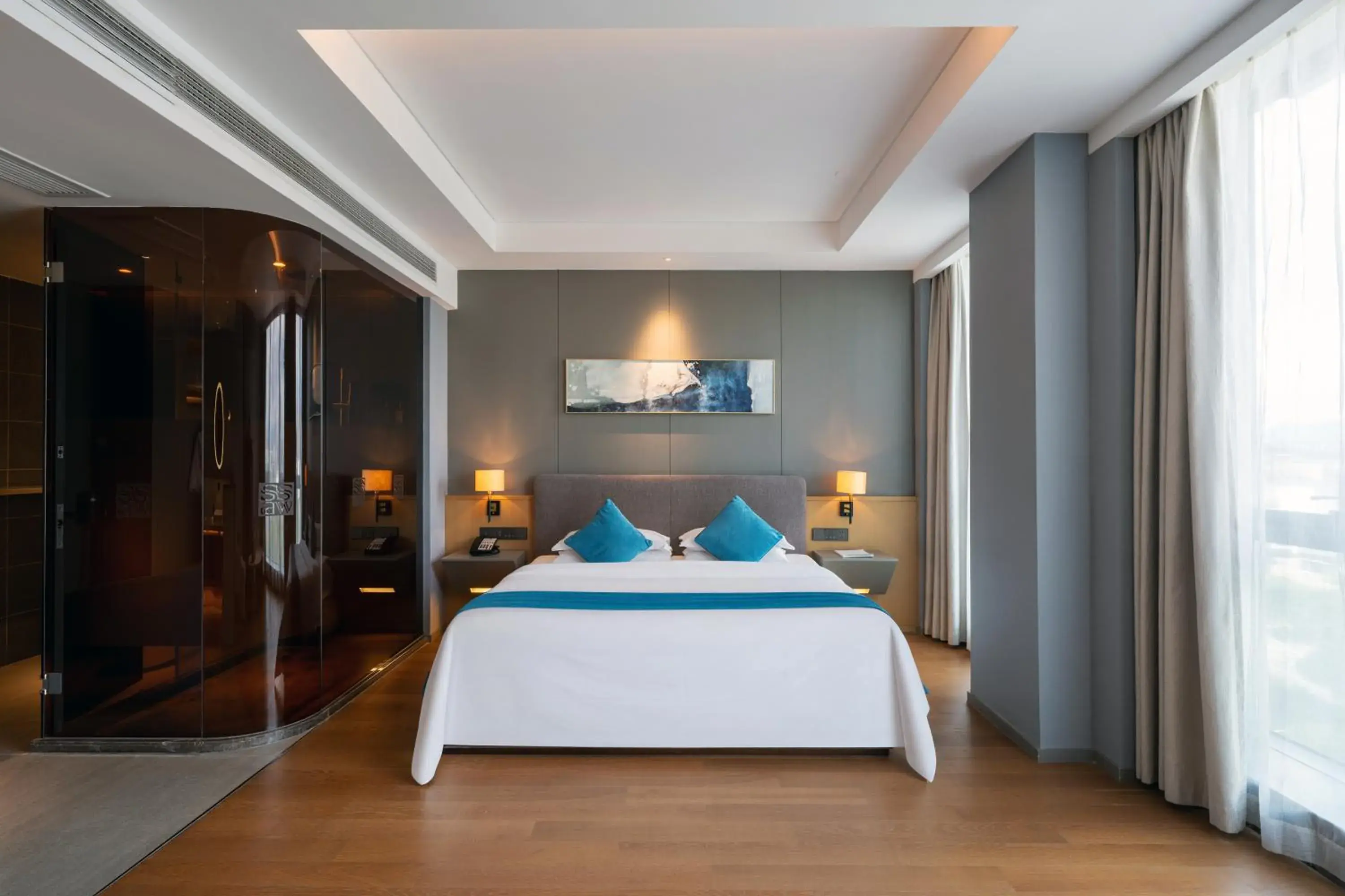 Bed in SSAW Boutique Hotel Wenzhou Dexin Bed in SSAW Boutique Hotel Wenzhou Dexin