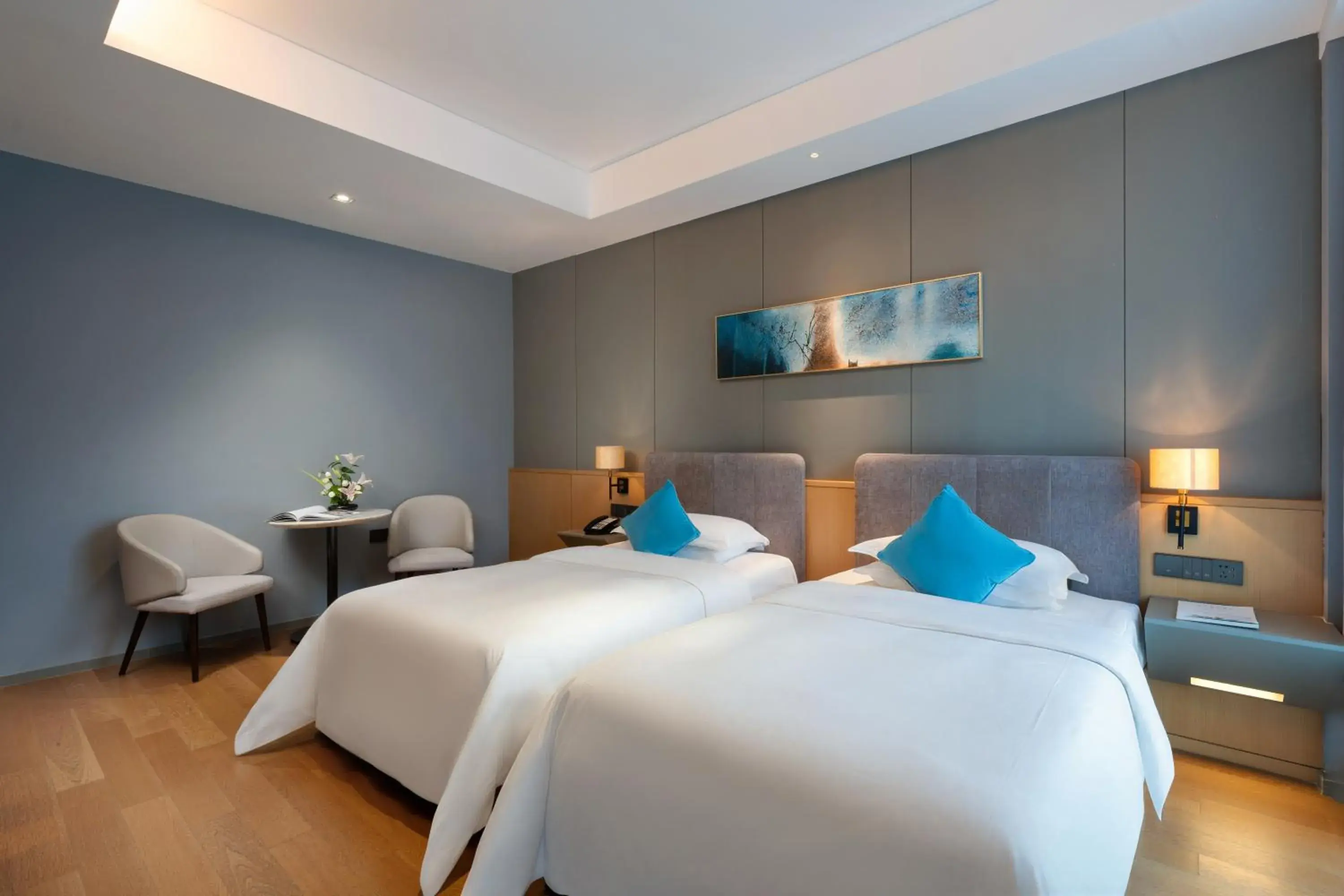 Bed in SSAW Boutique Hotel Wenzhou Dexin Bed in SSAW Boutique Hotel Wenzhou Dexin