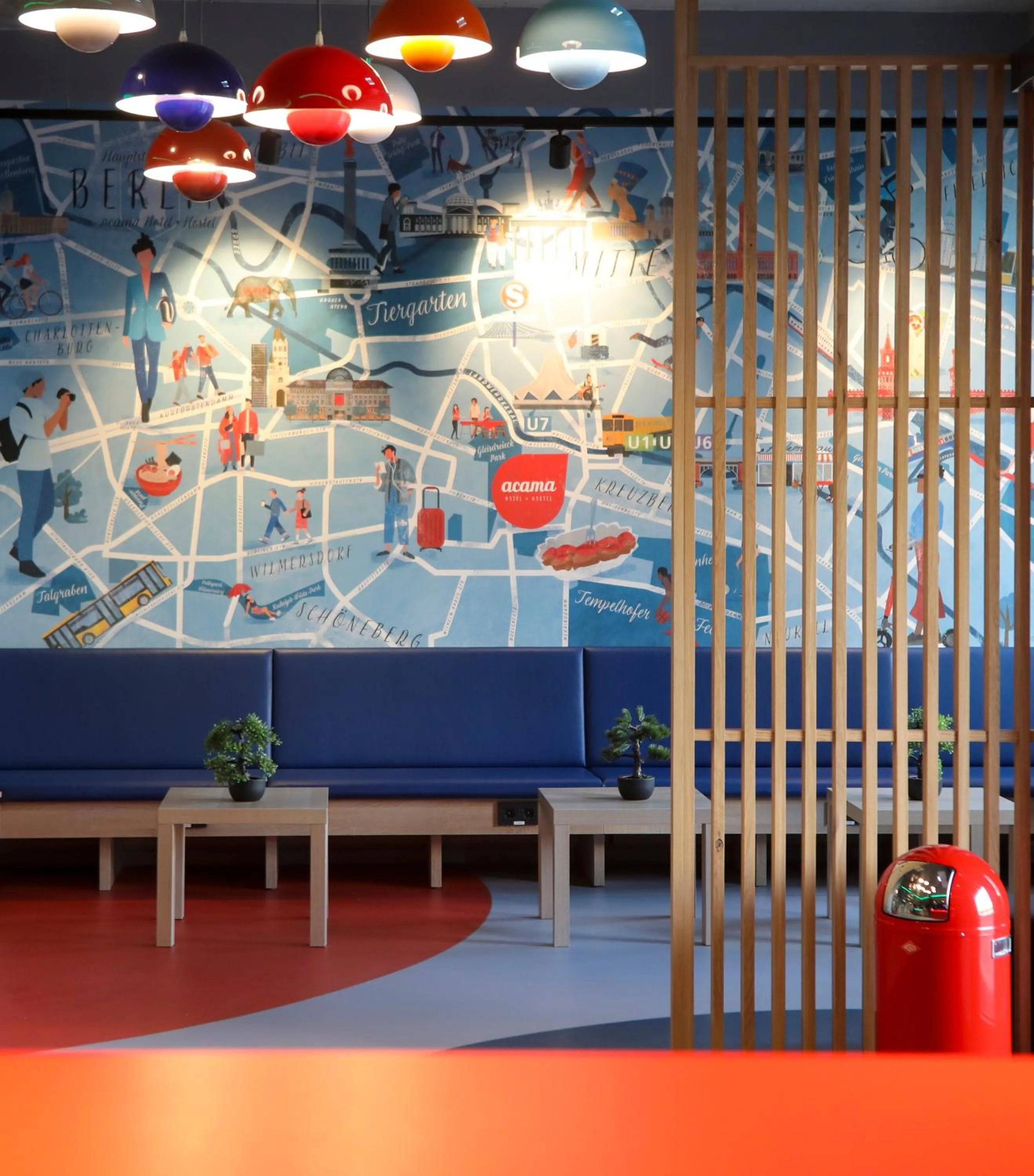 Lounge or bar in acama Hotel & Hostel Kreuzberg