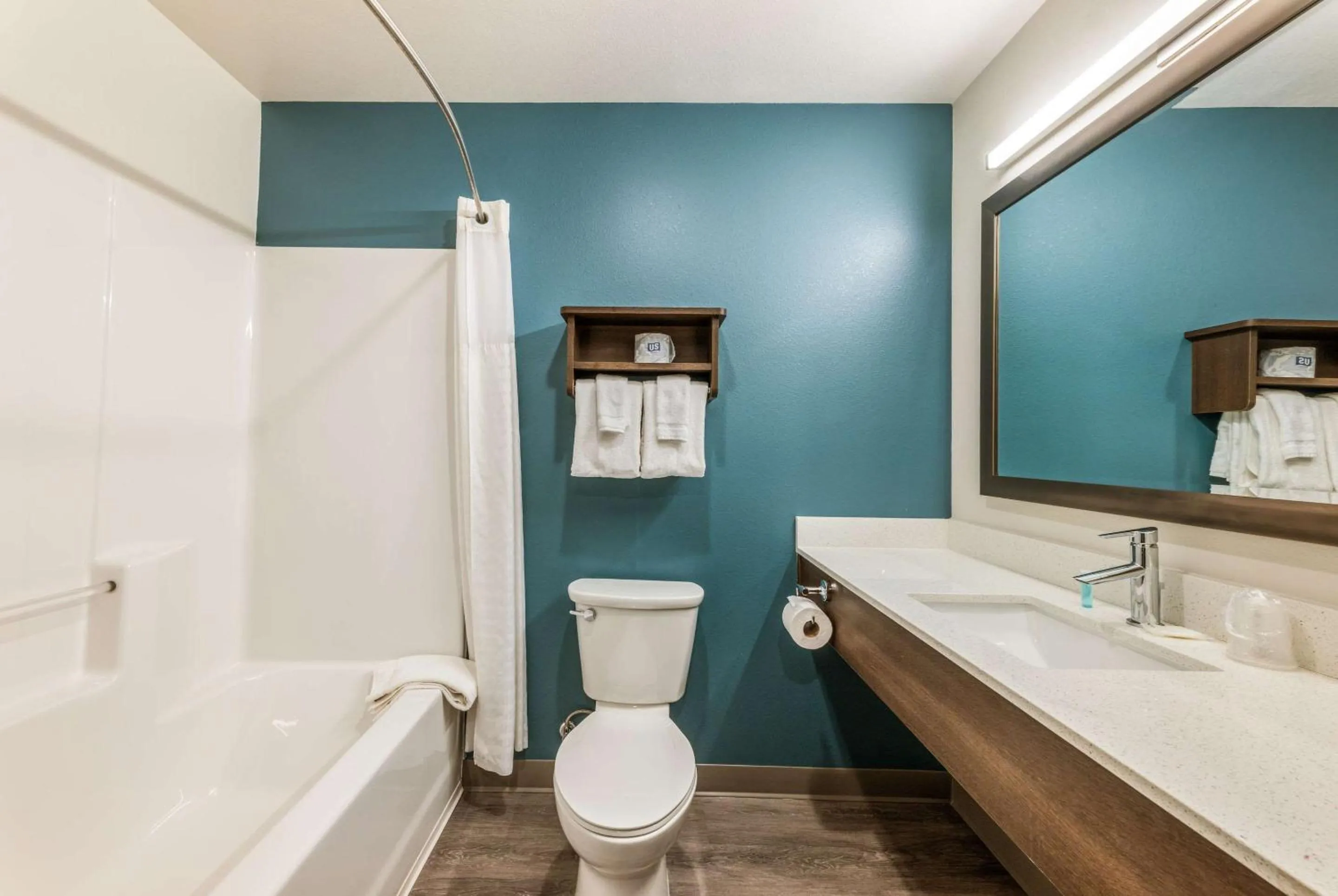 Bathroom in WoodSpring Suites Linden