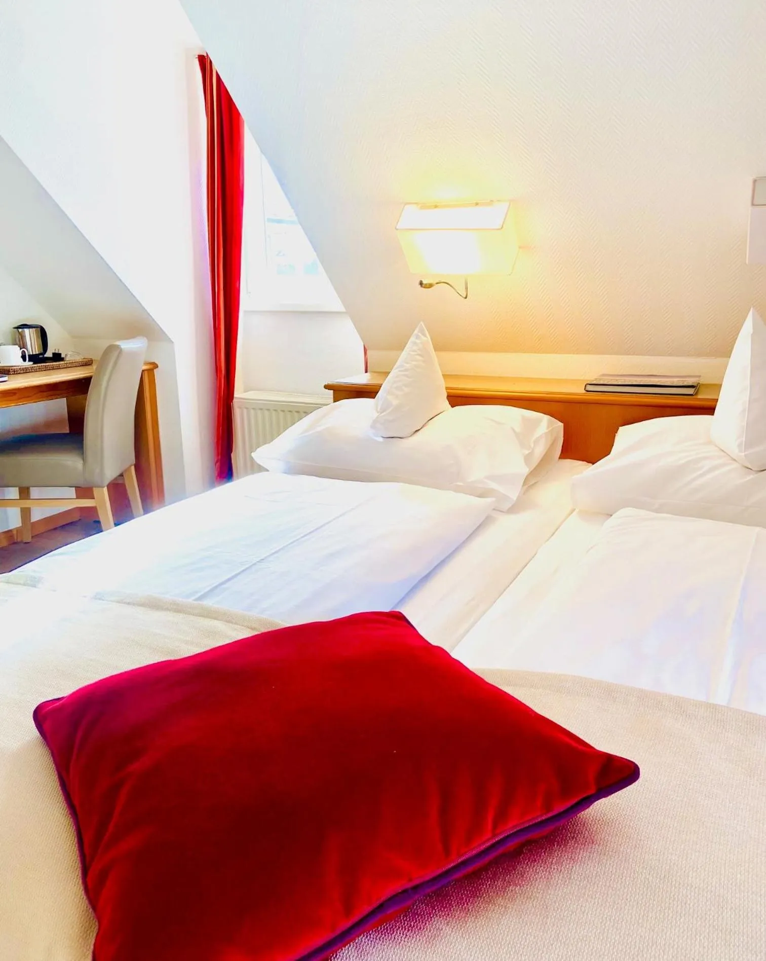 Bed in Hotel Fischerhaus