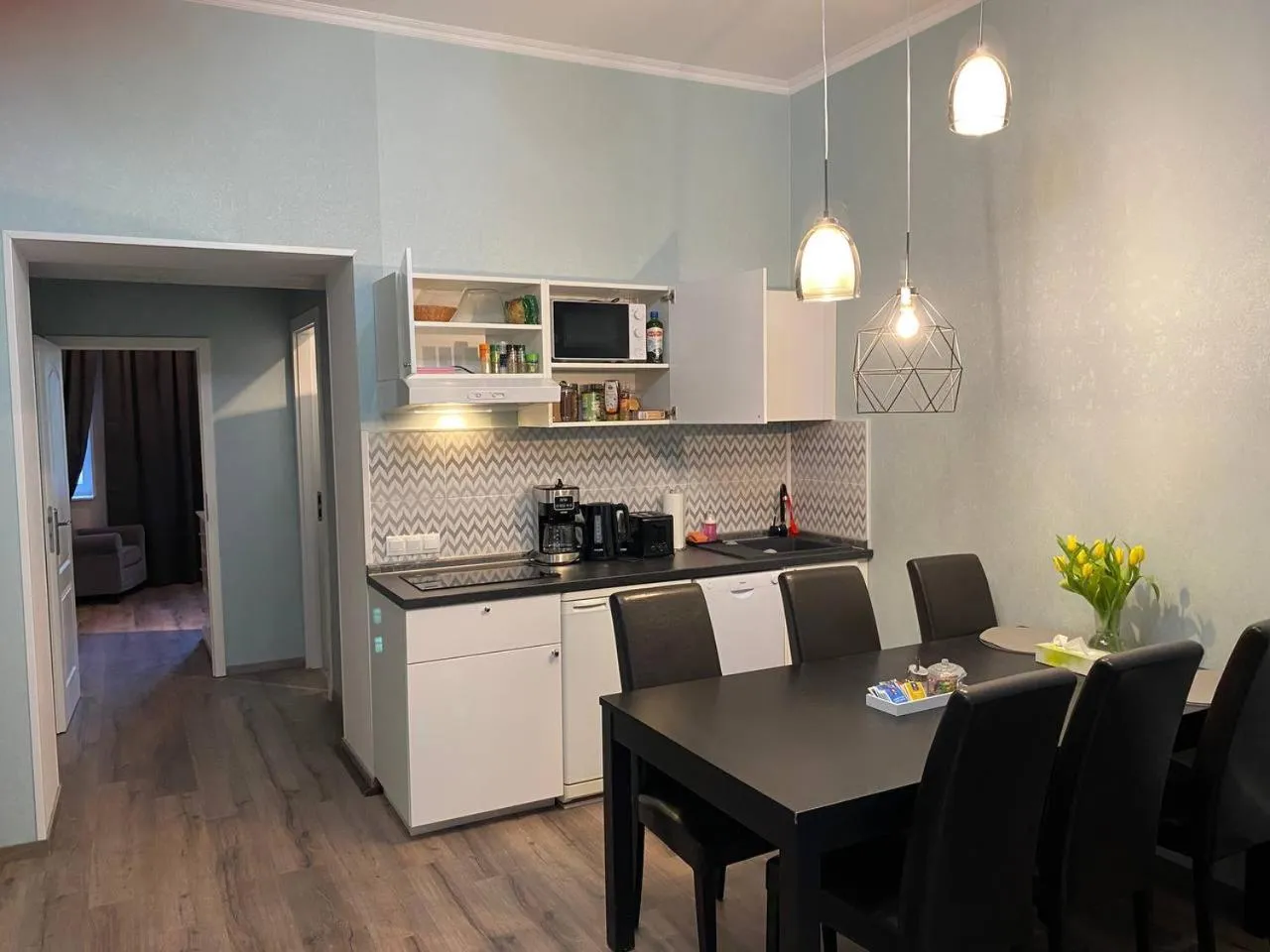 Kitchen or kitchenette in K&S Apartments