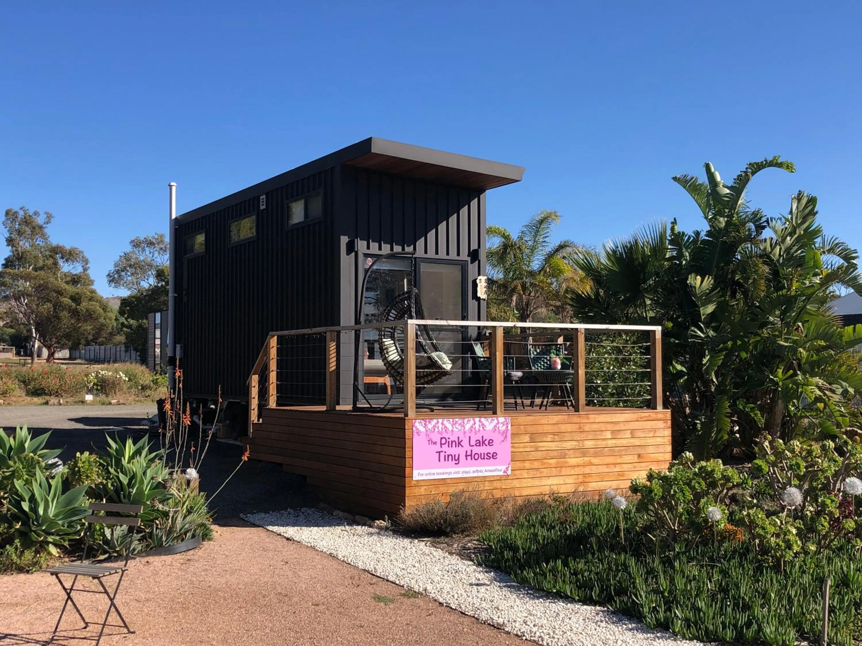 Facade/entrance in The Pink Lake Tiny House - 'Sakura'