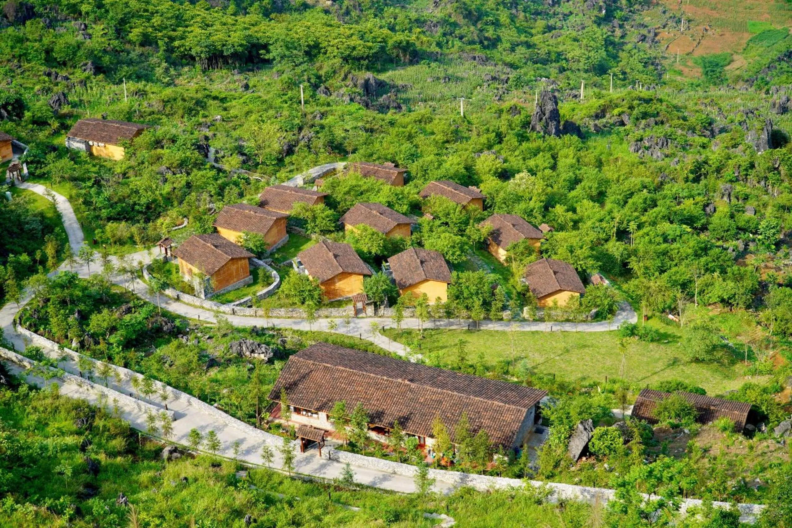 Natural landscape in H'mong Village Resort Ha Giang
