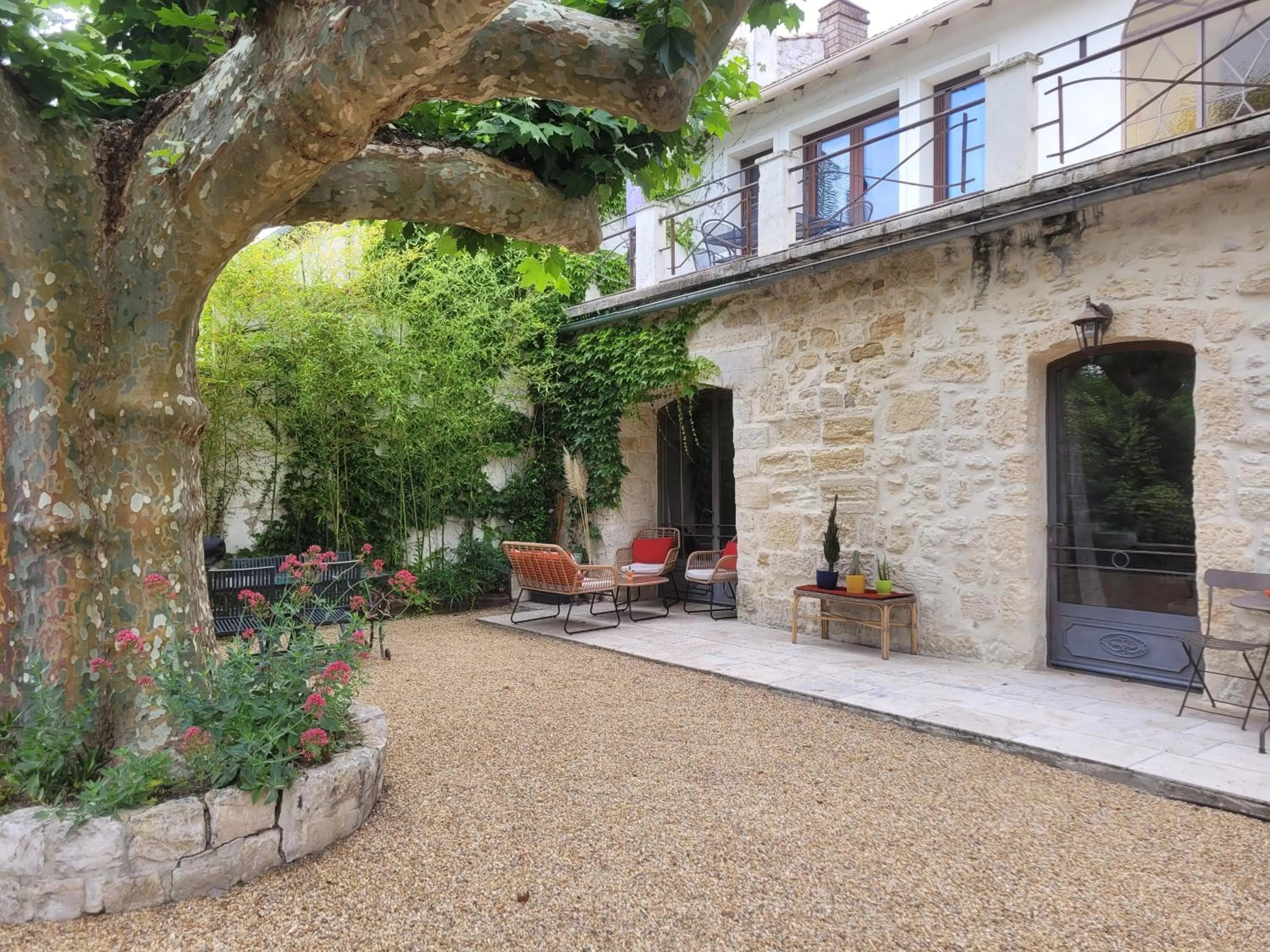 Garden view in Mas Tareau la Syrah