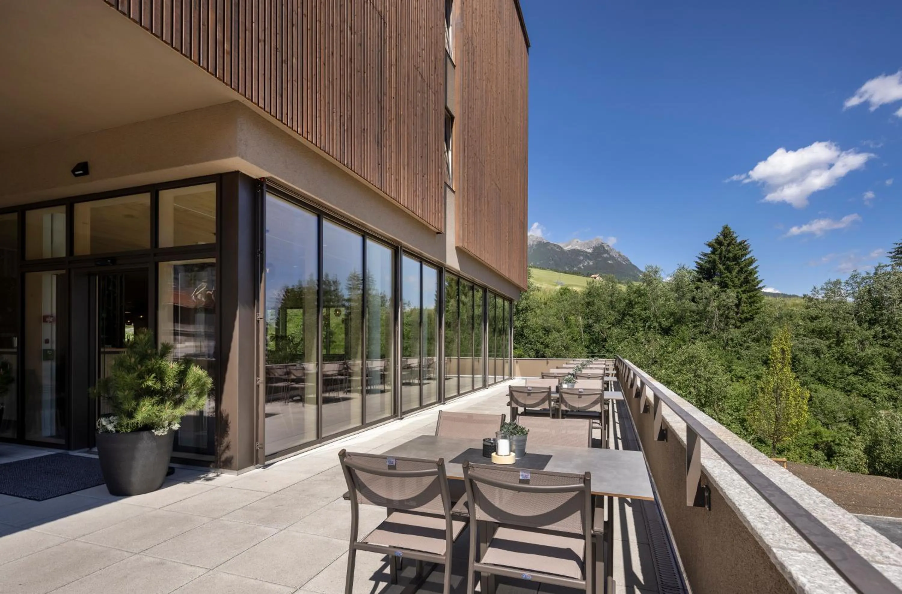 Balcony/Terrace in AVES Hotel Savognin