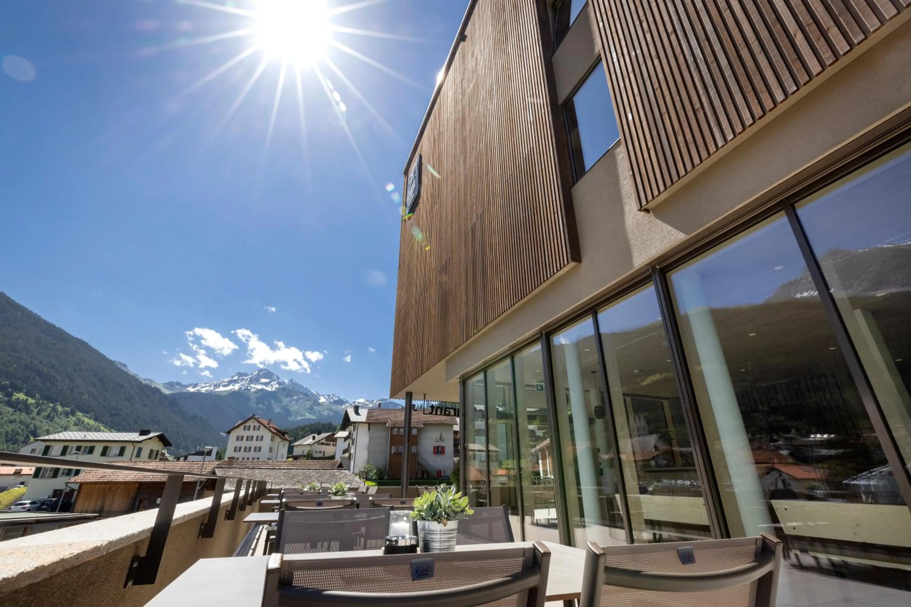 Balcony/Terrace in AVES Hotel Savognin