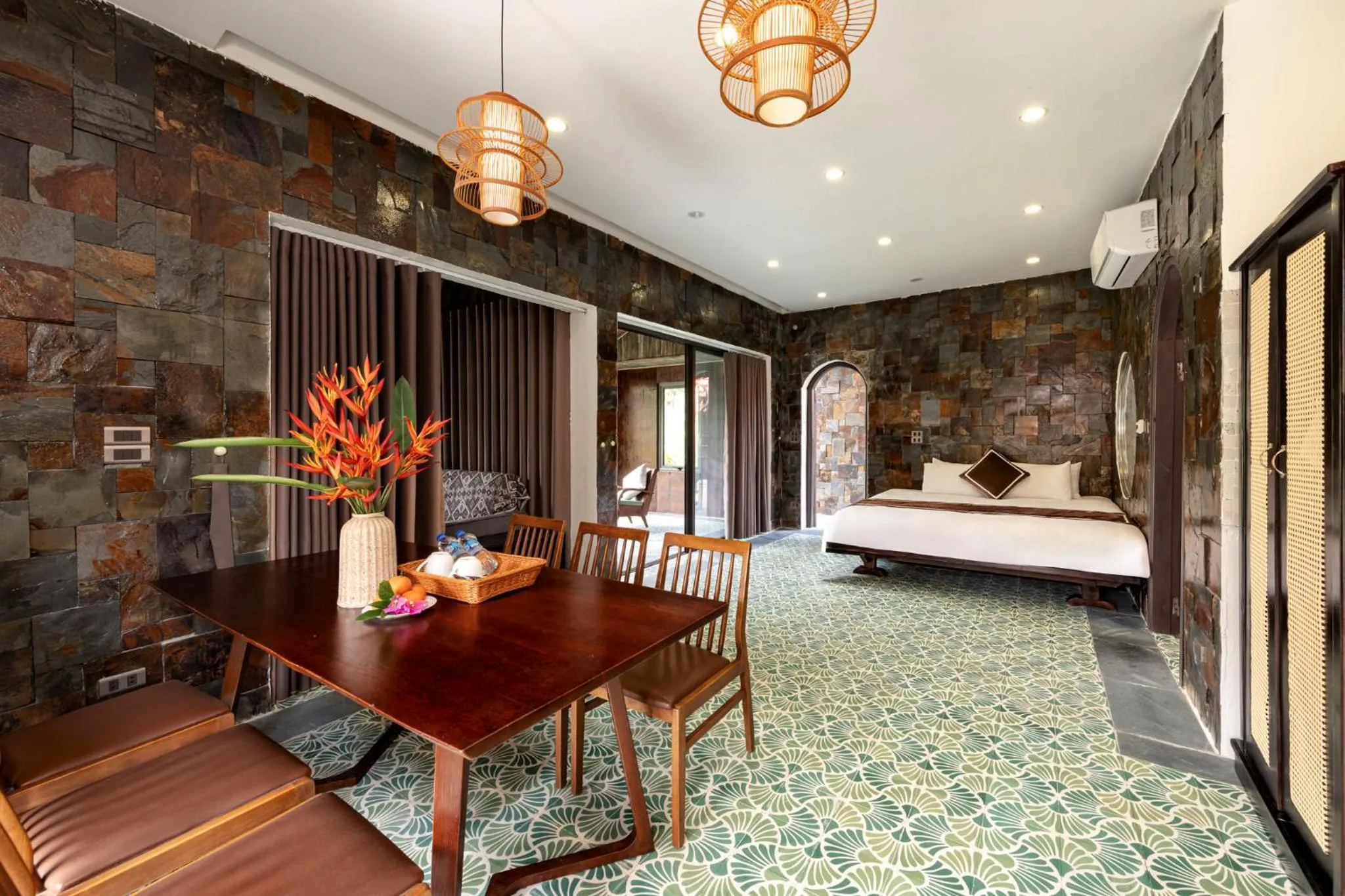 Bedroom, Bed in Nature Garden Ecolodge Ninh Bình