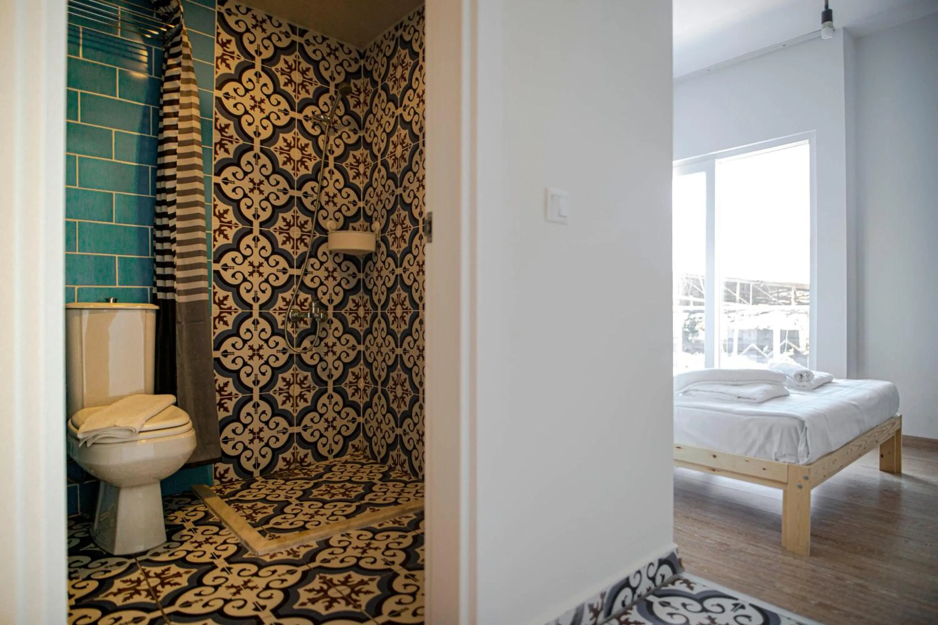 Bathroom, Bed in Belsun Hotel