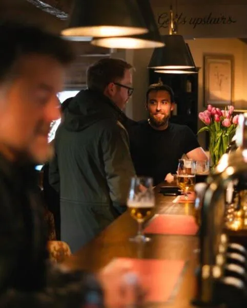 People in The Lion at Malpas