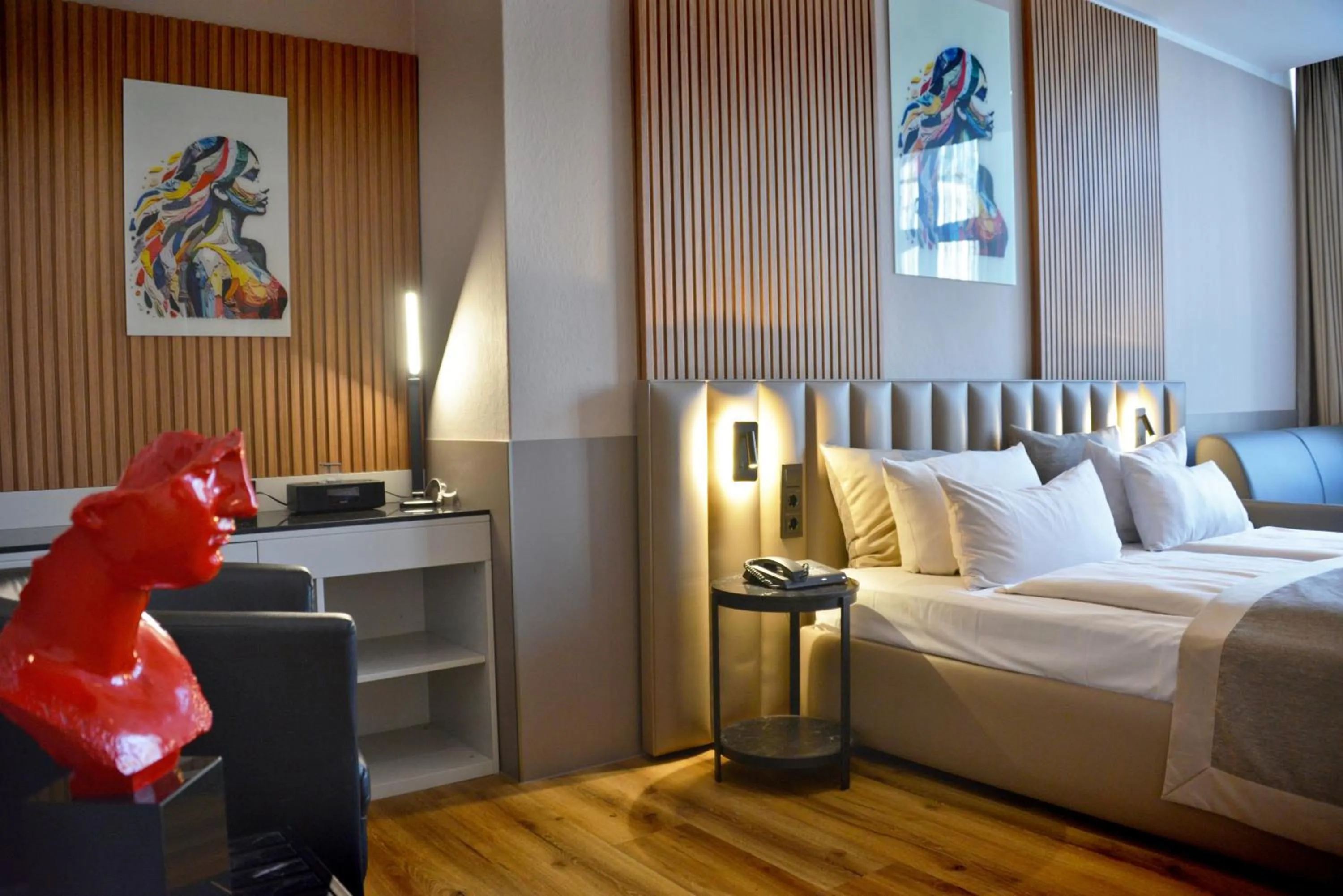 Bed in Arthotel Munich