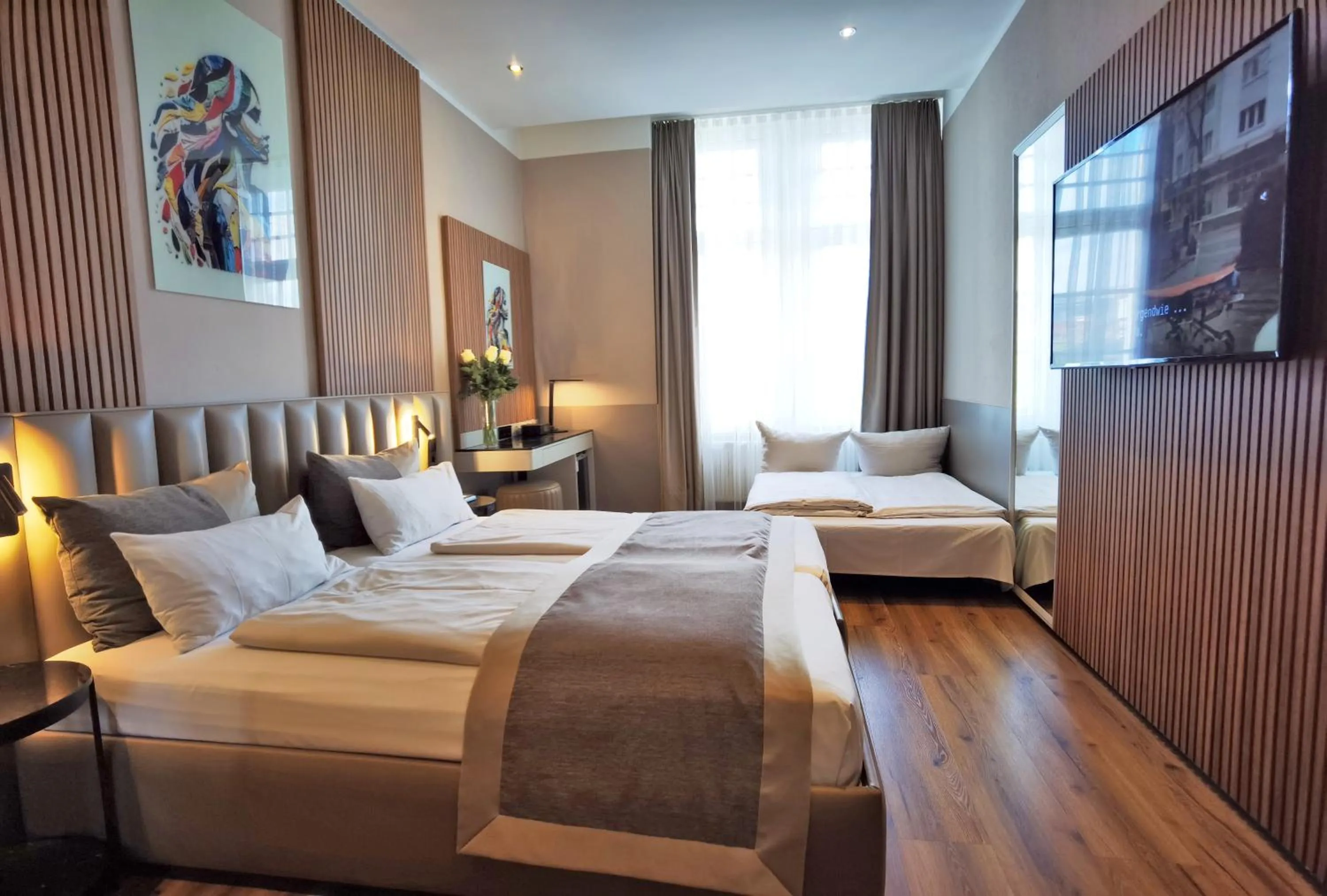 Bed in Arthotel Munich