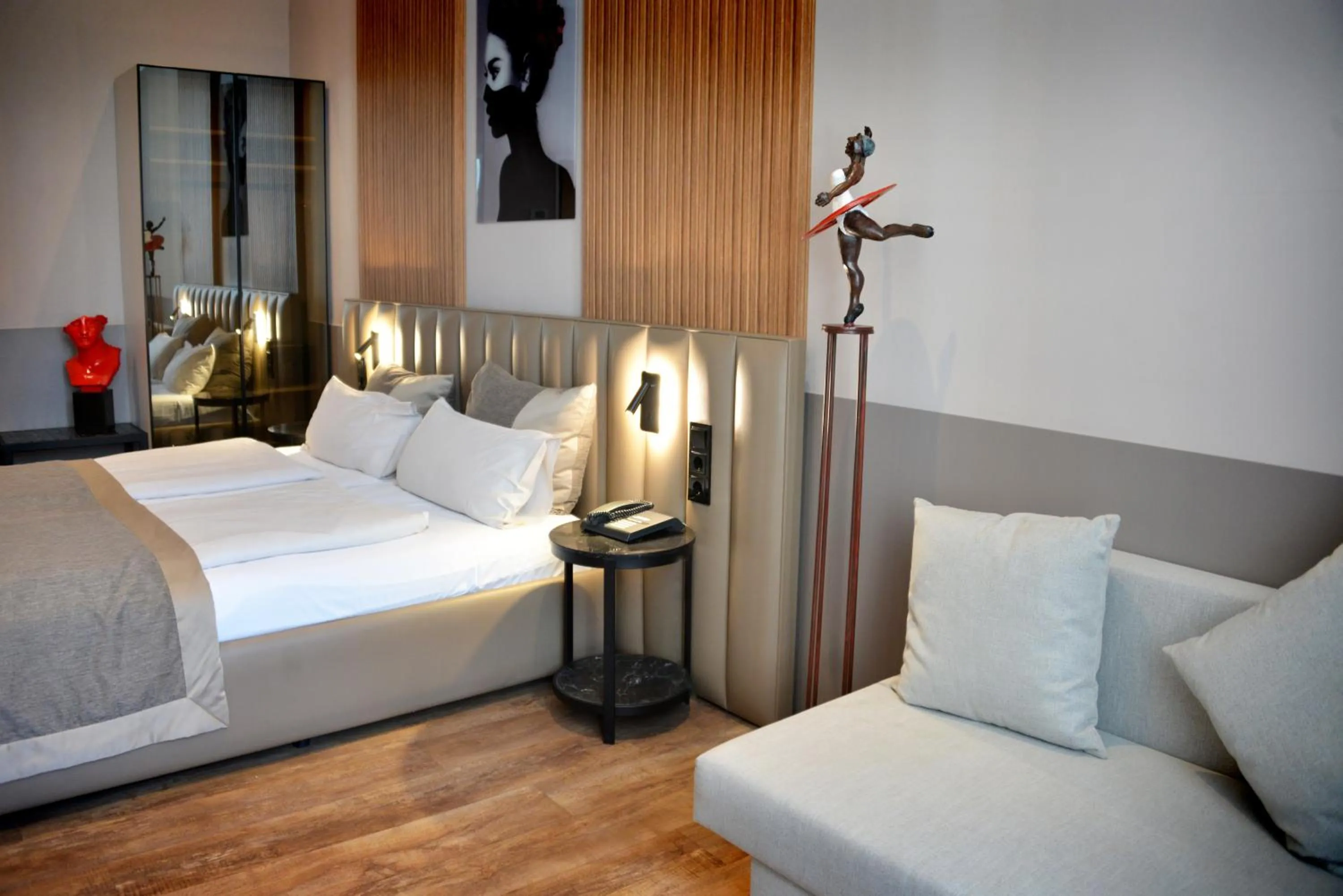 Bed in Arthotel Munich