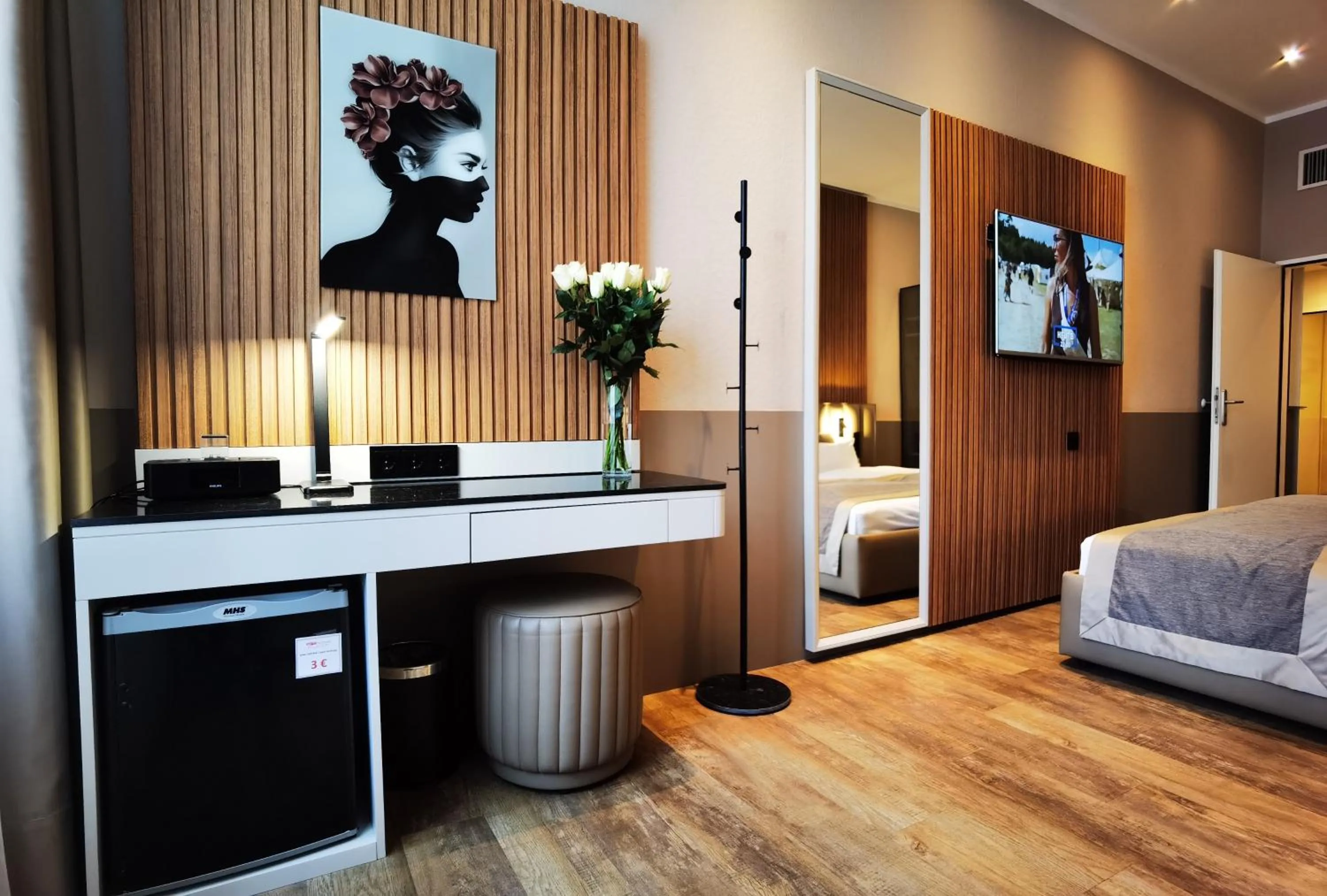 Bed in Arthotel Munich