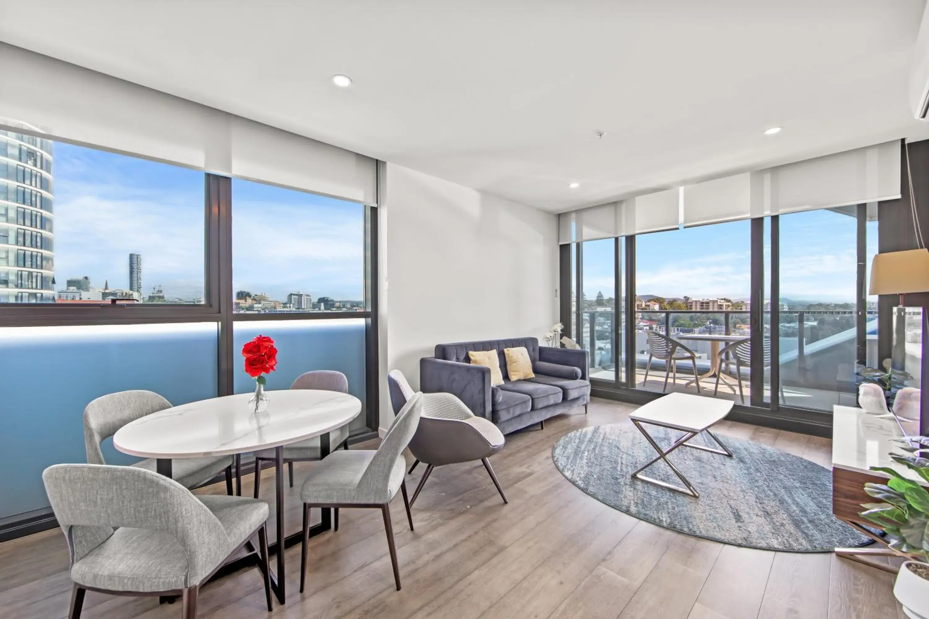 Living room in Fortitude Valley Apartments by CLLIX Living room in Fortitude Valley Apartments by CLLIX