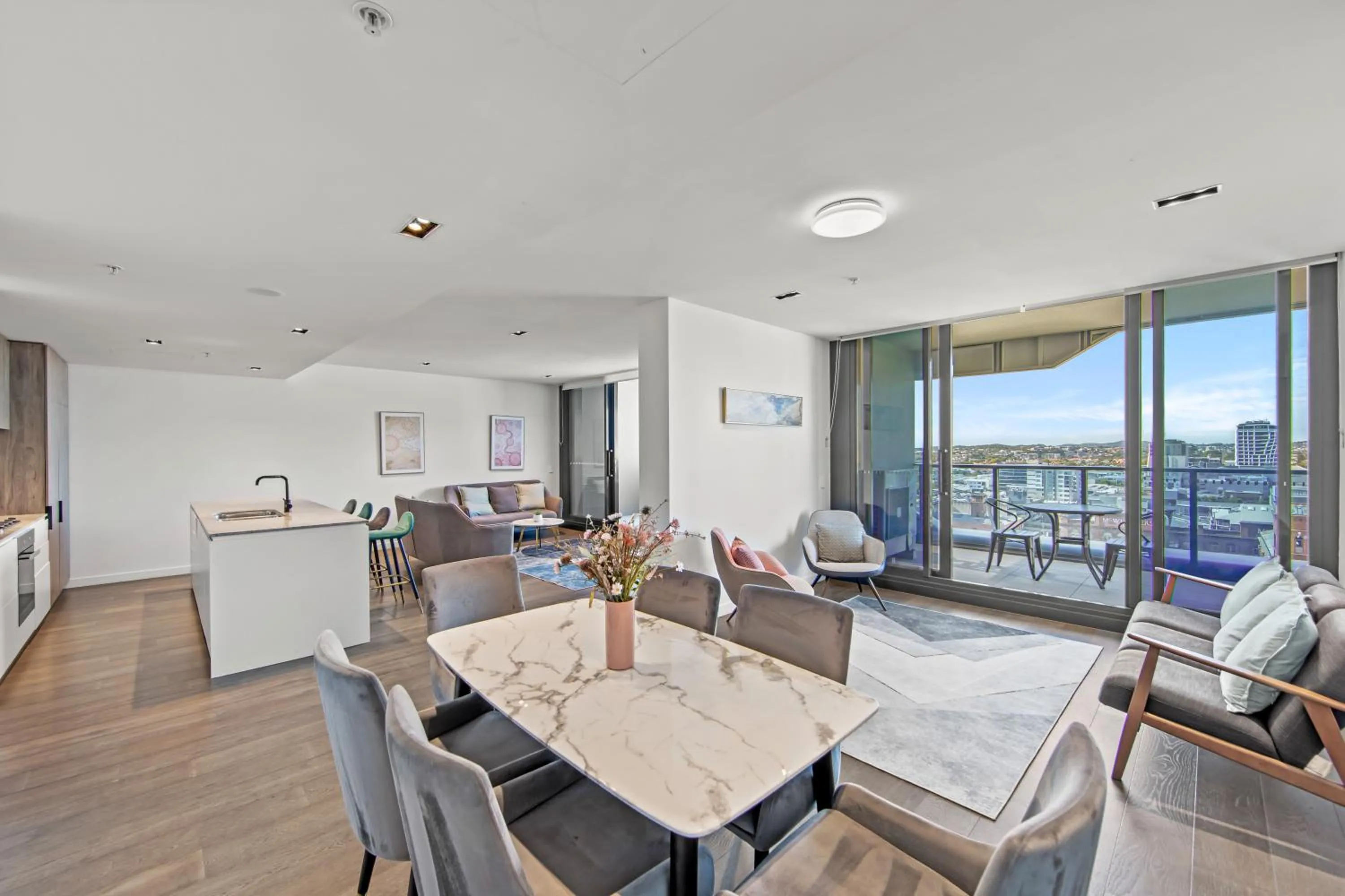 Living room in Fortitude Valley Apartments by CLLIX