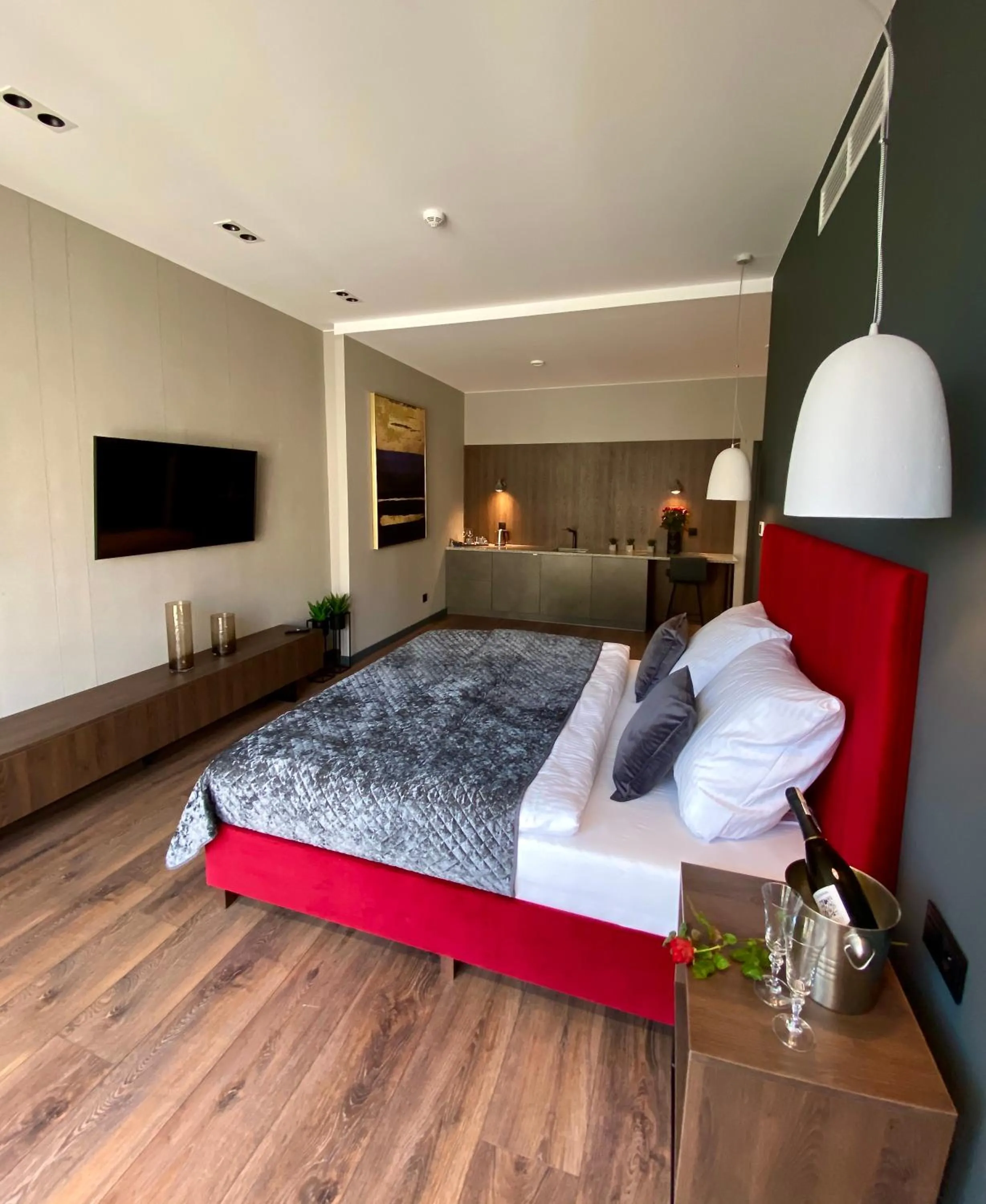 Bed in Aparts Hotel Radom