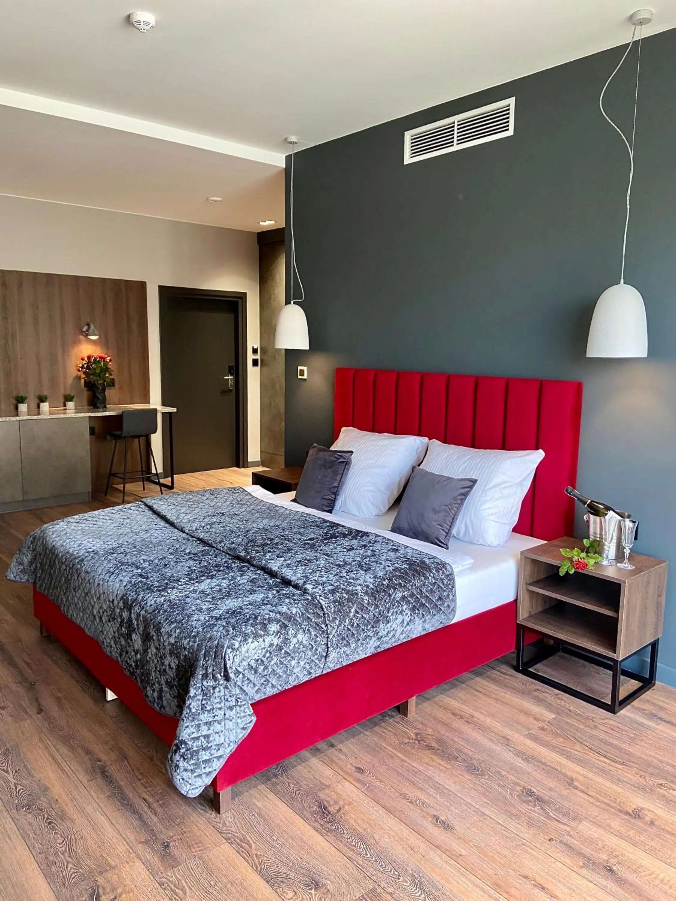 Bed in Aparts Hotel Radom